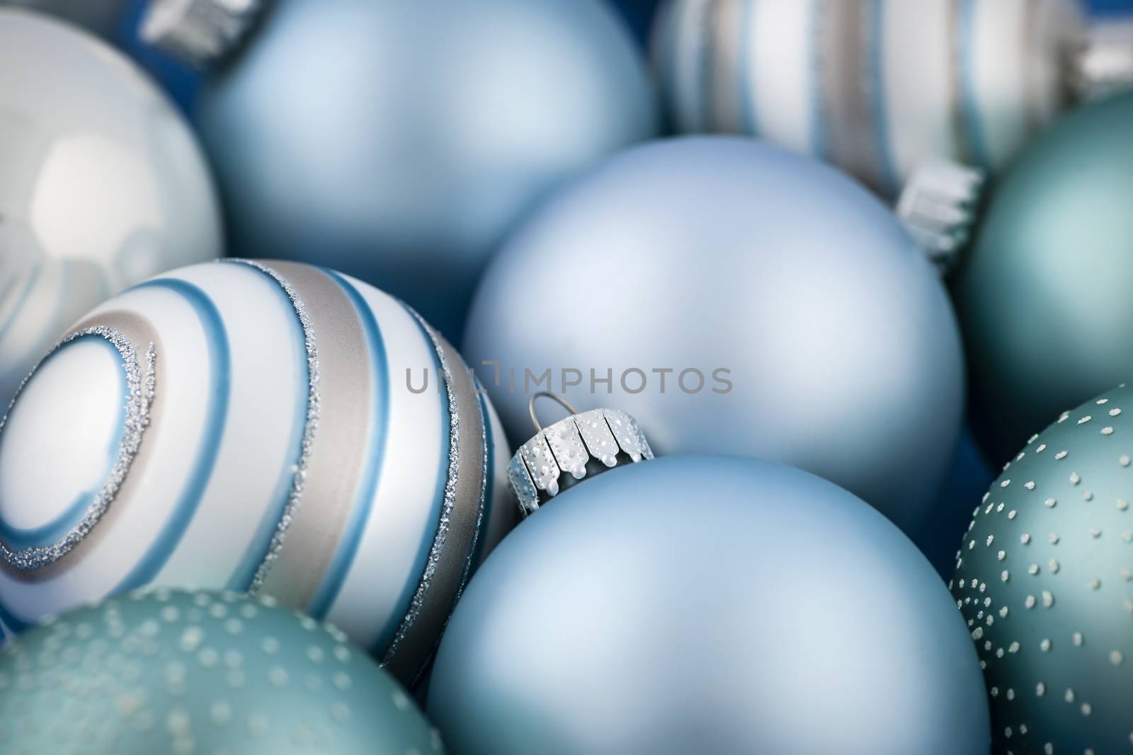 Blue Christmas ornaments by elenathewise