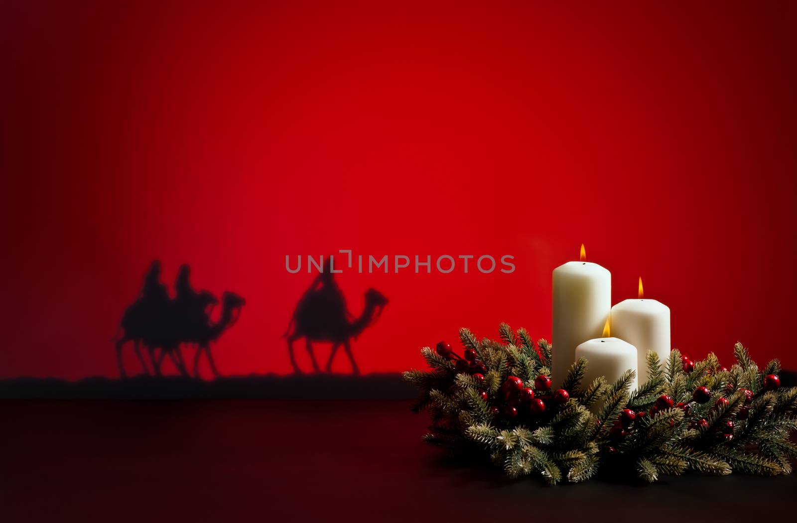 Three wise men and candles by 3523Studio
