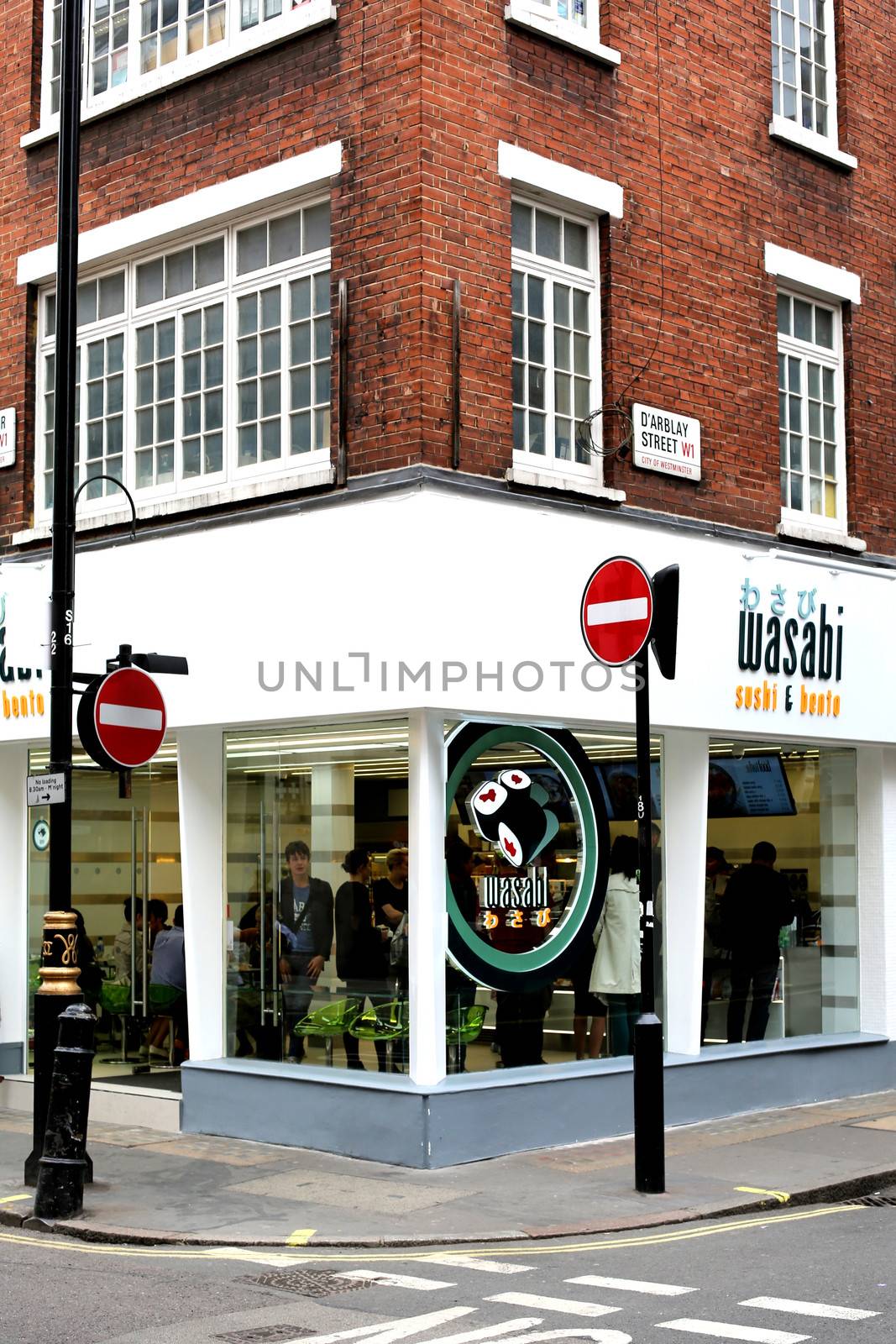 Wasabi Sushi Shop D'Arblay Street London by Whiteboxmedia