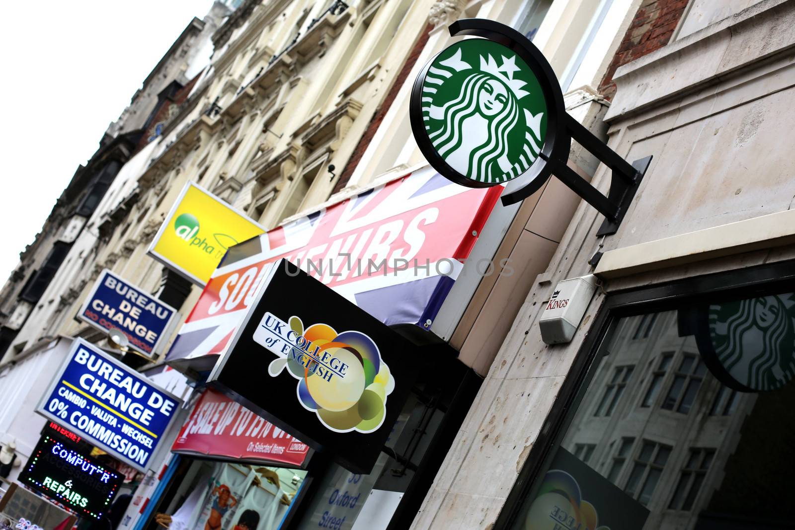 Starbuck Coffee Shop Oxford Street London by Whiteboxmedia