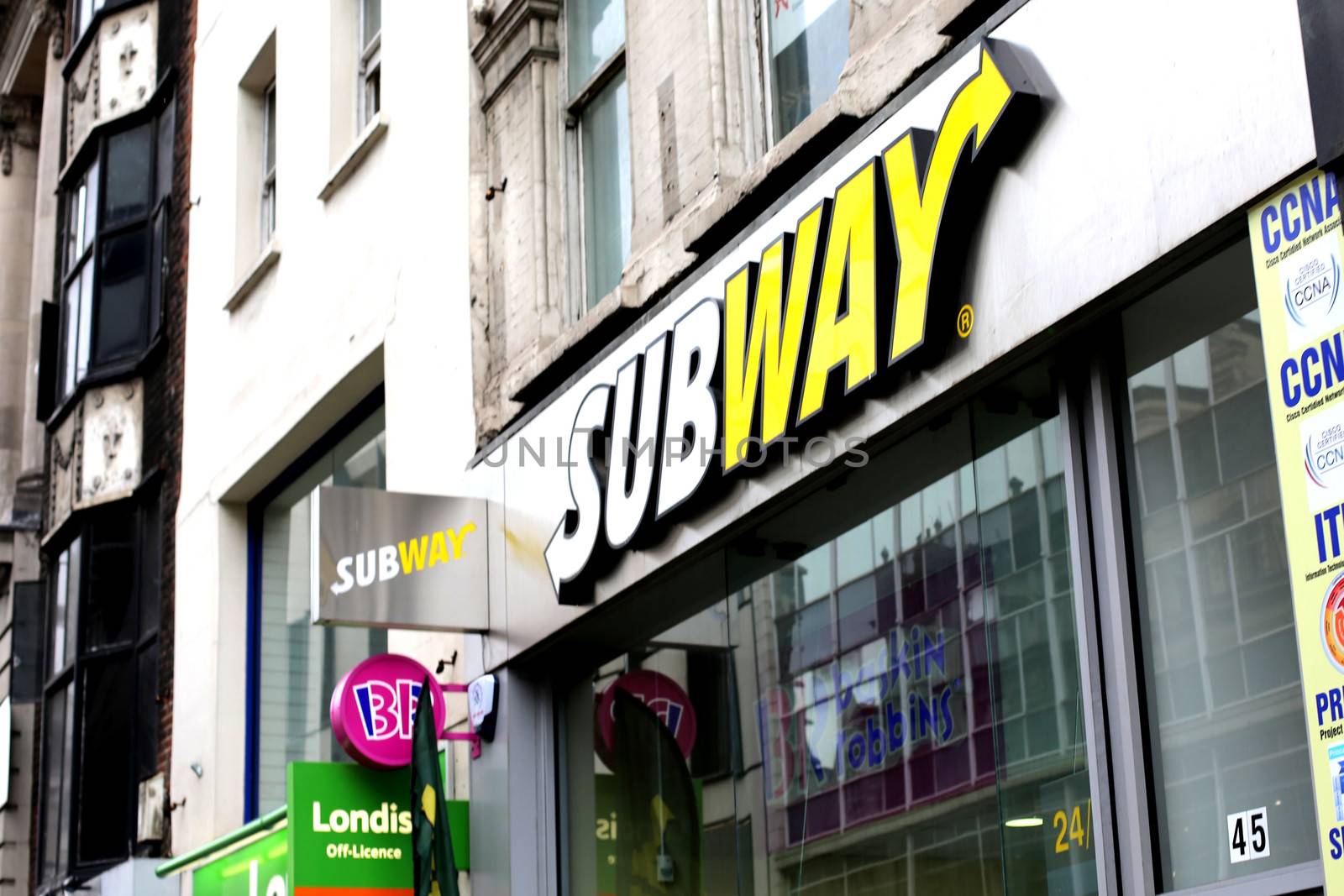 Subway fast Food Outlet Oxford Street London by Whiteboxmedia