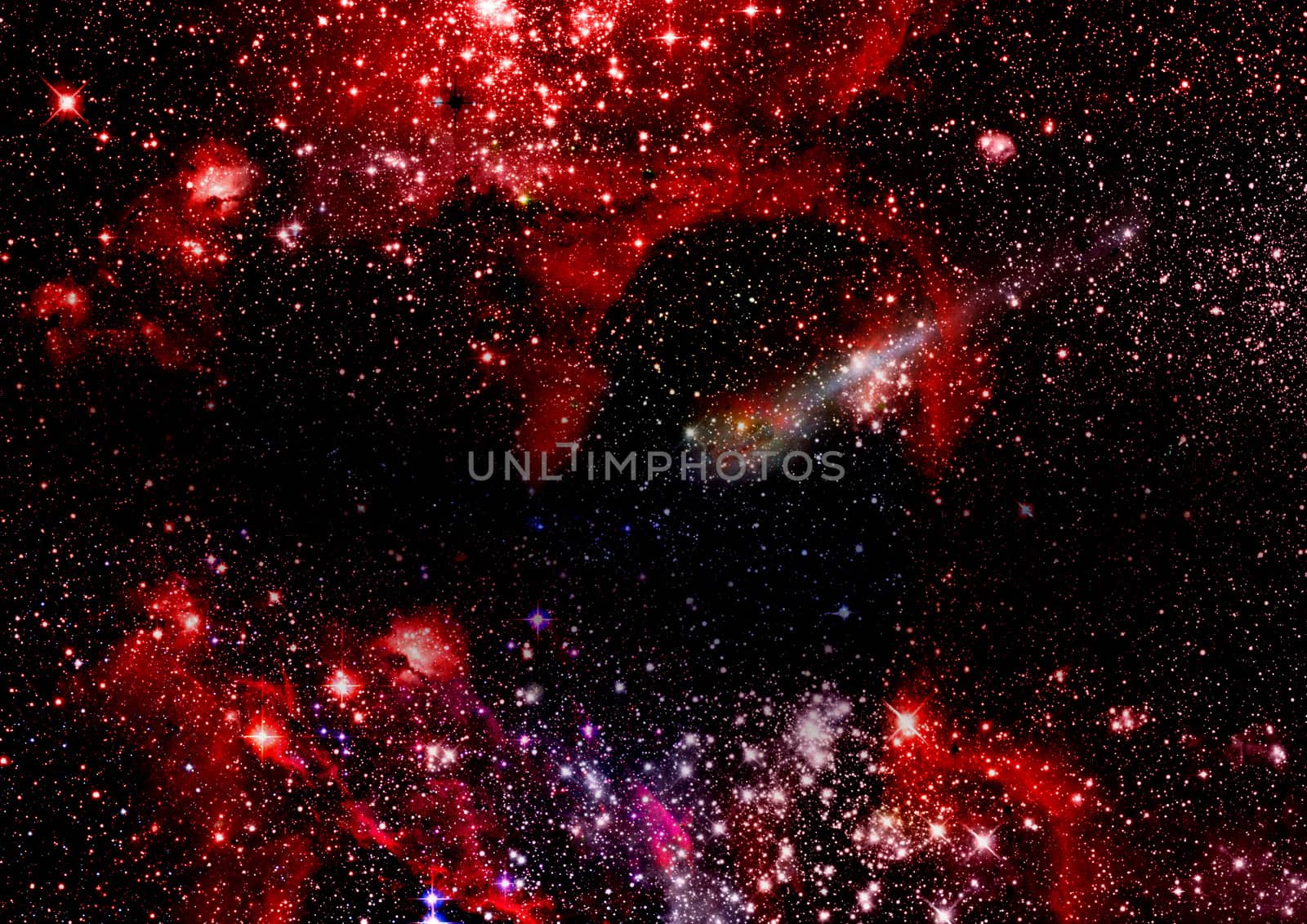 Far being shone nebula and star field against space. "Elements of this image furnished by NASA".