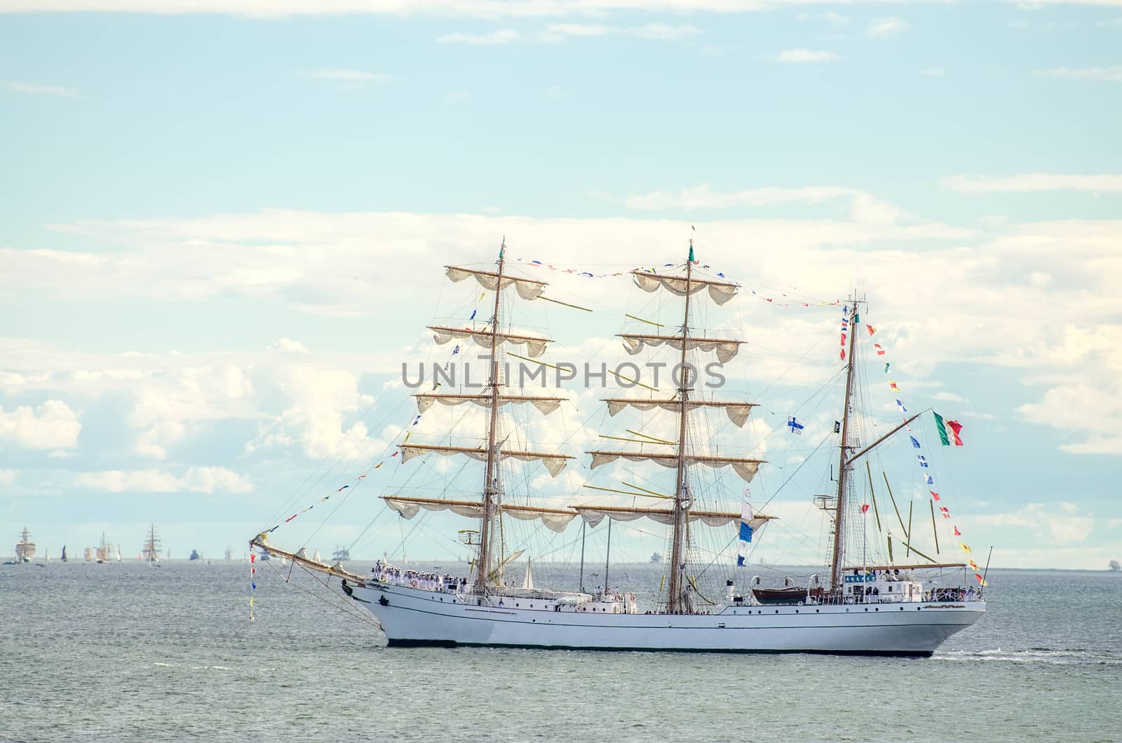 Vintage sailboat regatta in Helsinki. Finland.