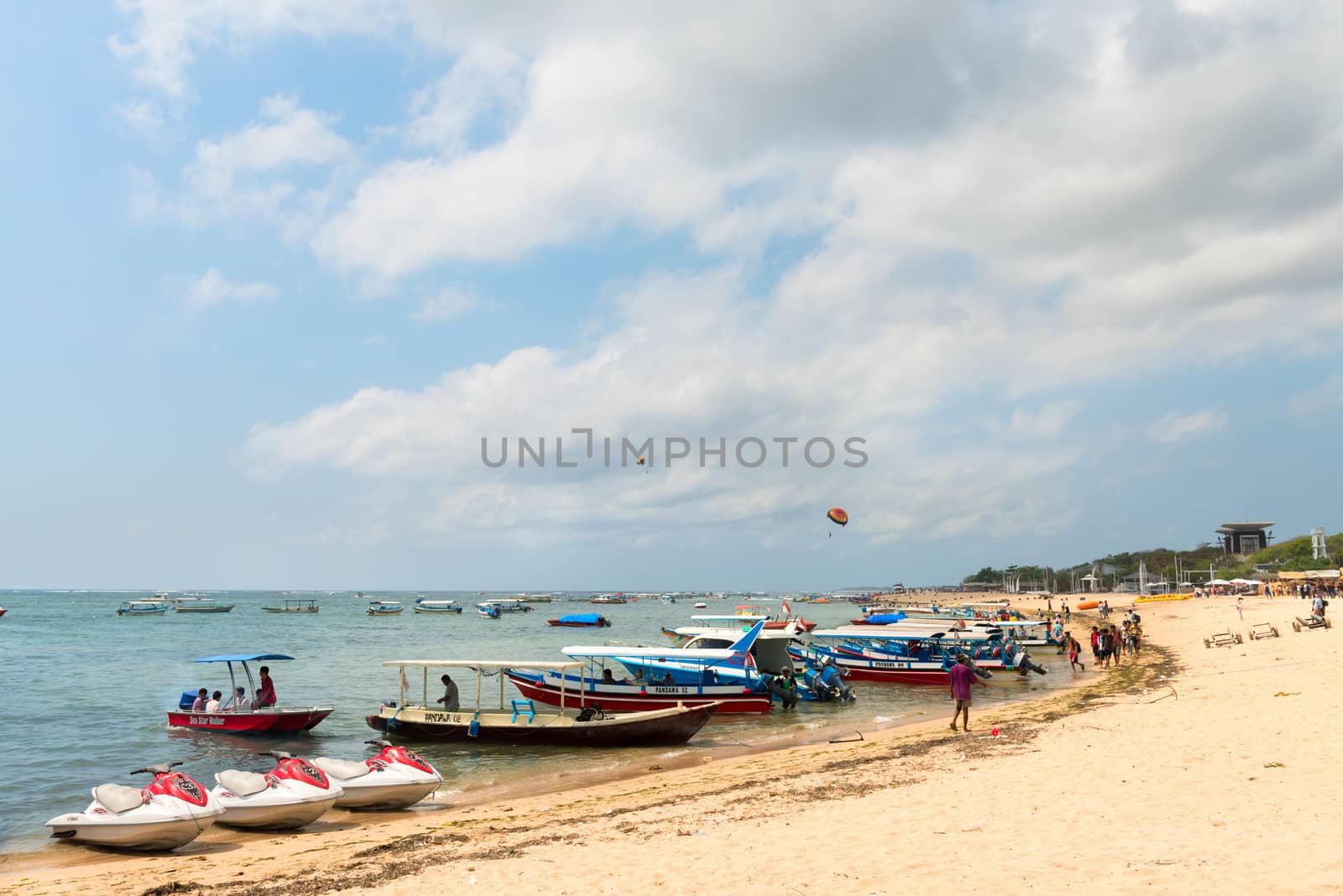 Tourist watersport beach on Bali by iryna_rasko