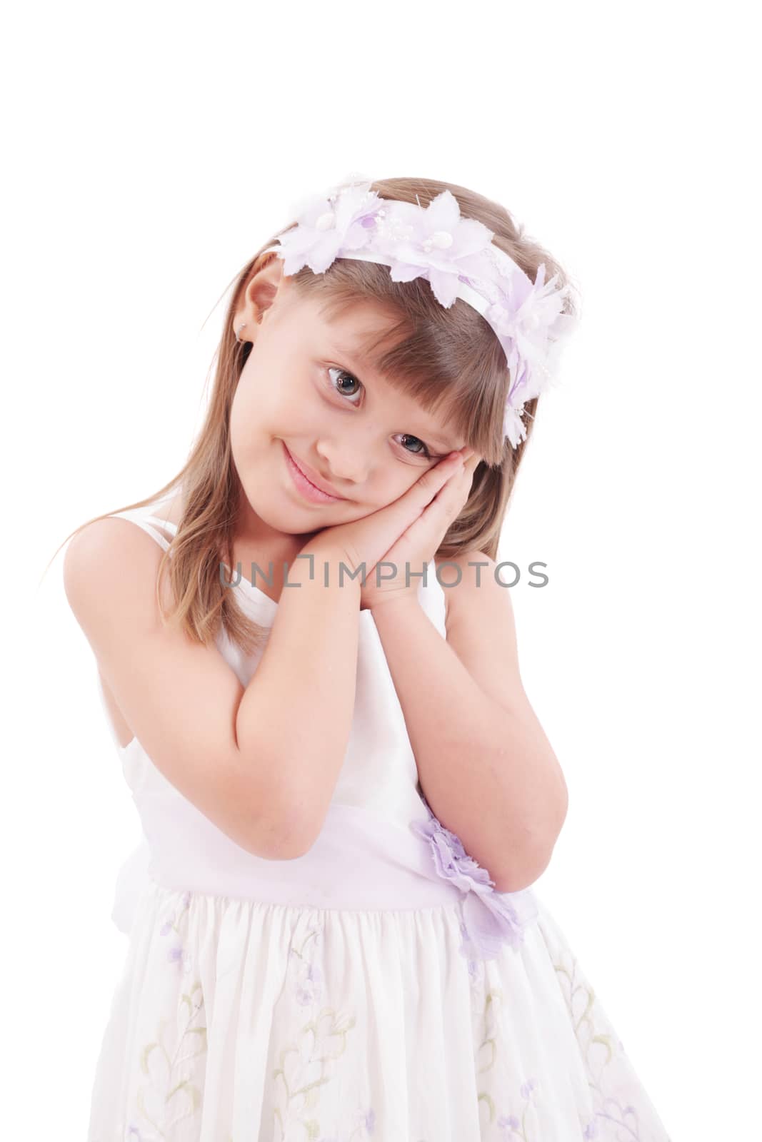Portrait of cute smiling little girl by dacasdo