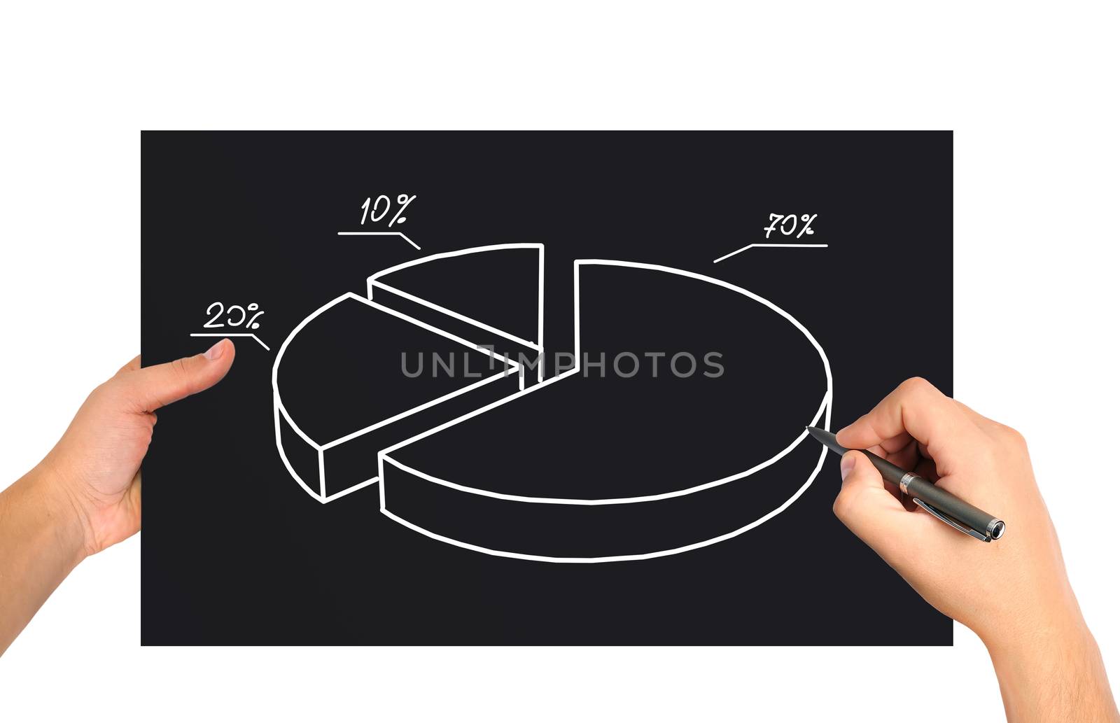 hand drawing pie graph by vetkit