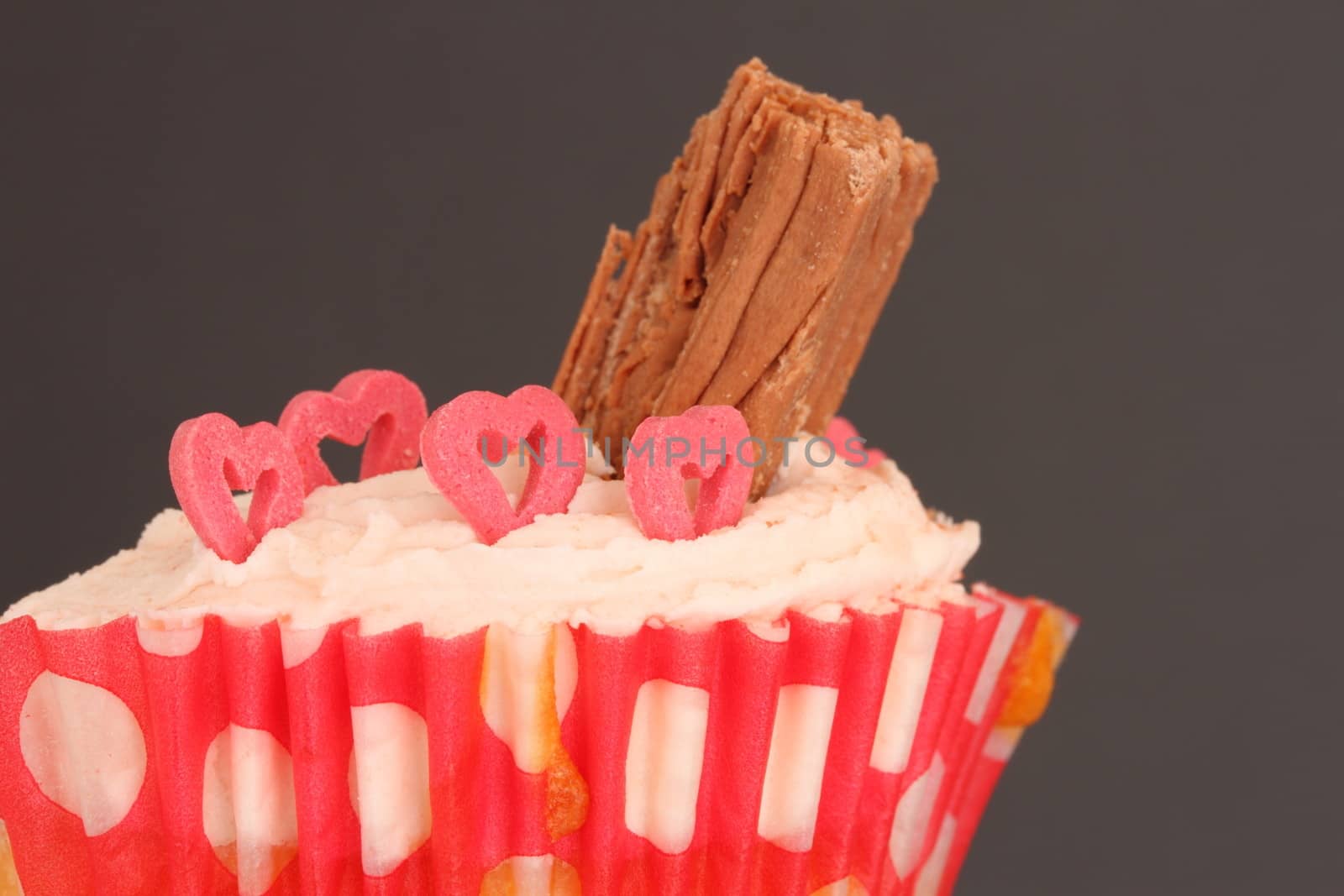 Cup cake with chocolate