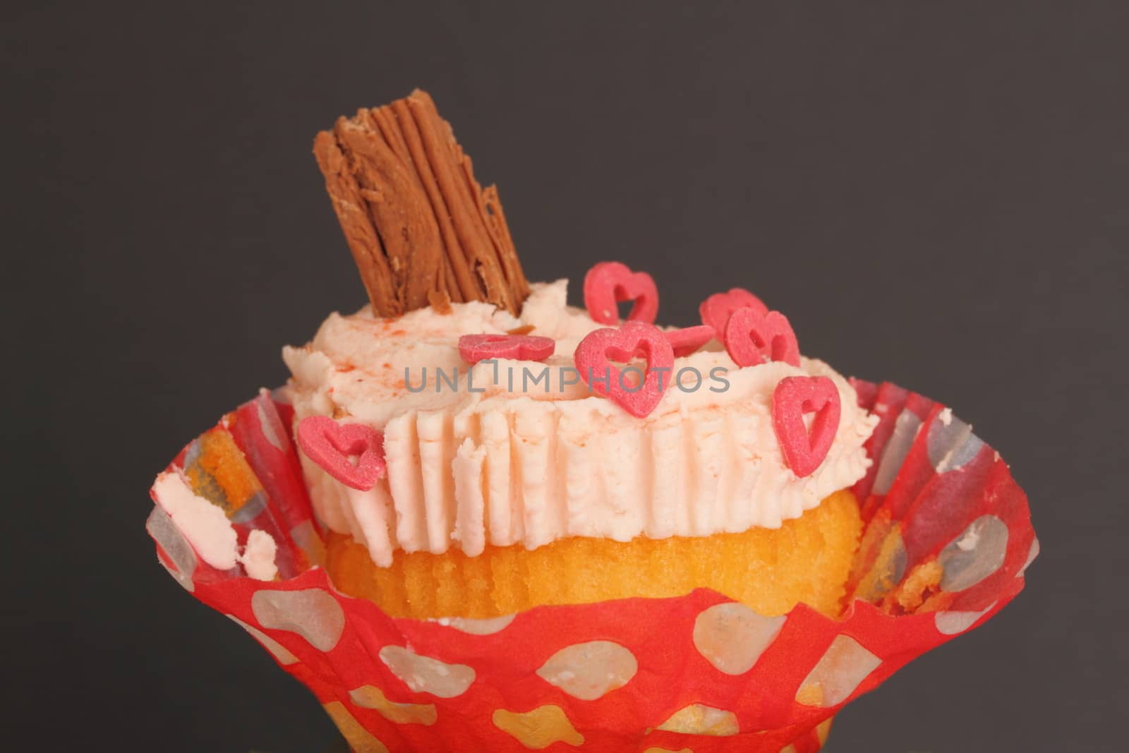 Cup cake with chocolate