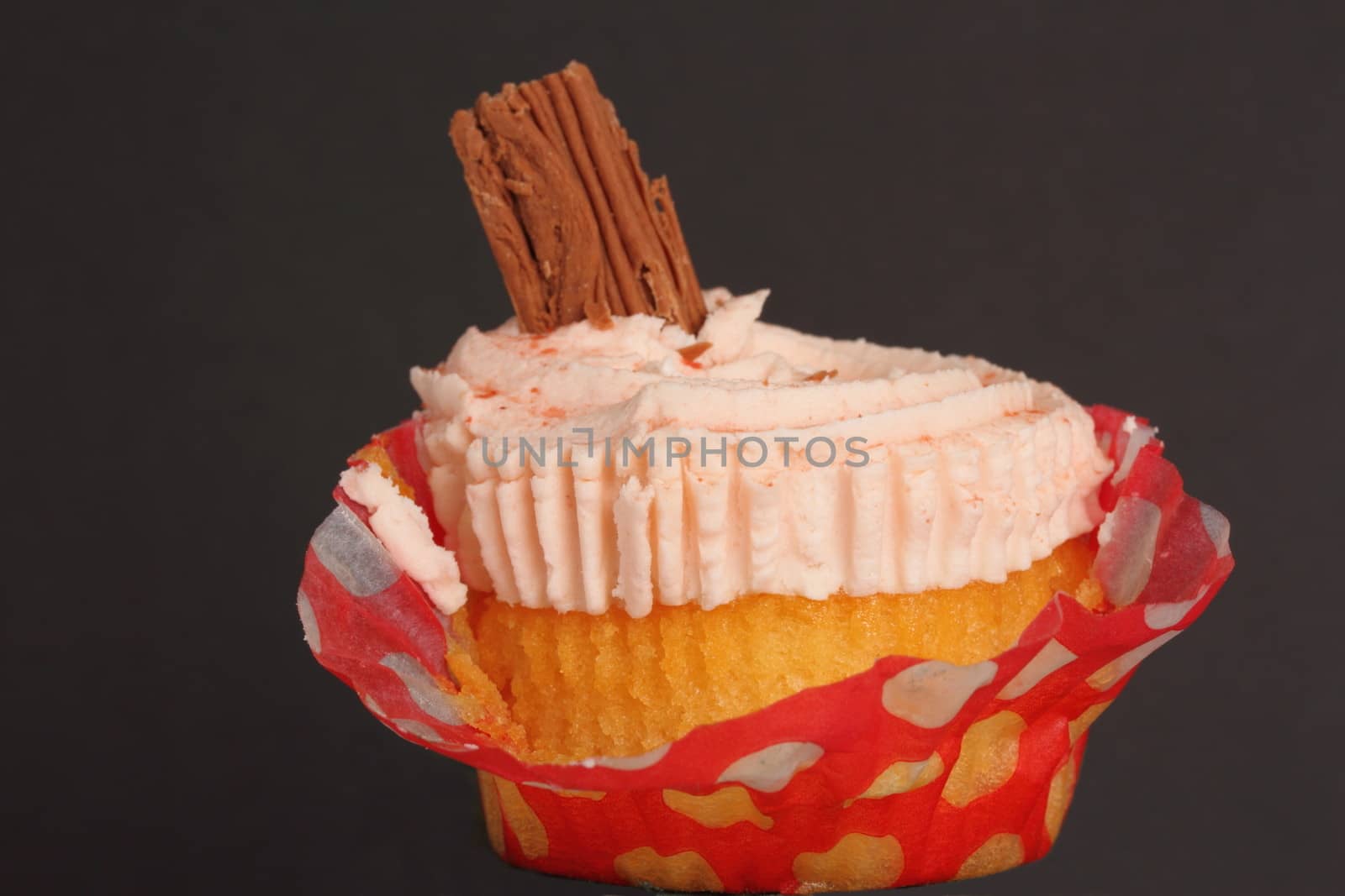 Cup cake with chocolate