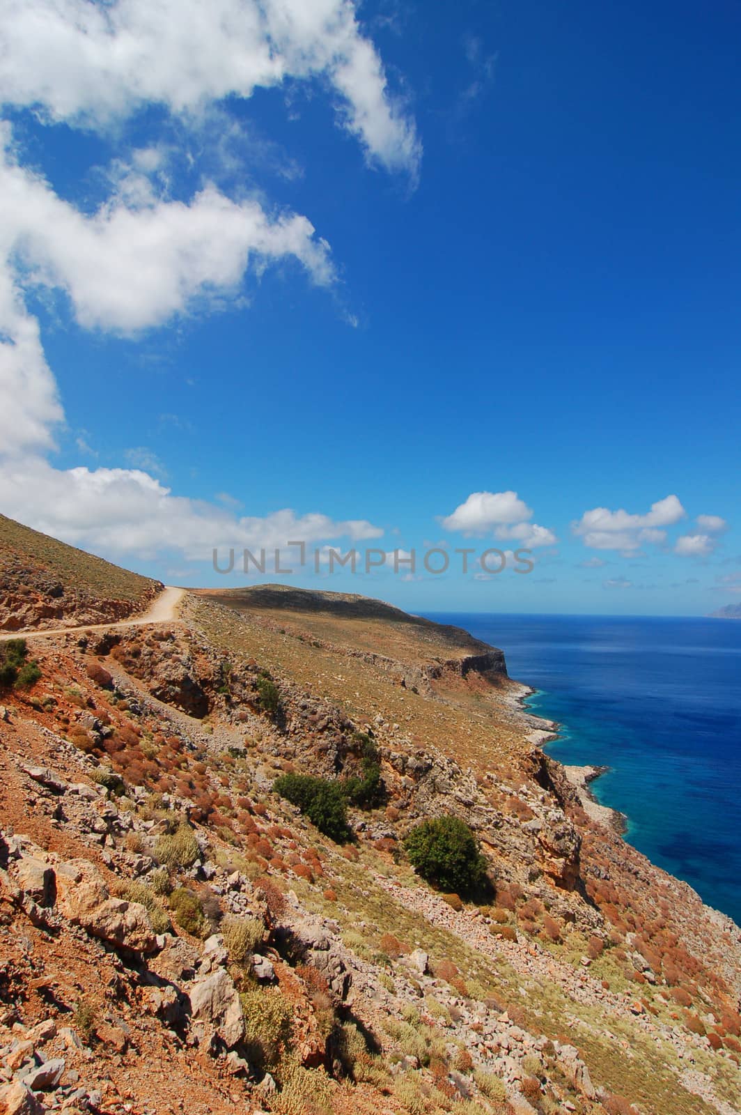 View from Road to the Blue Lagoon in Crete