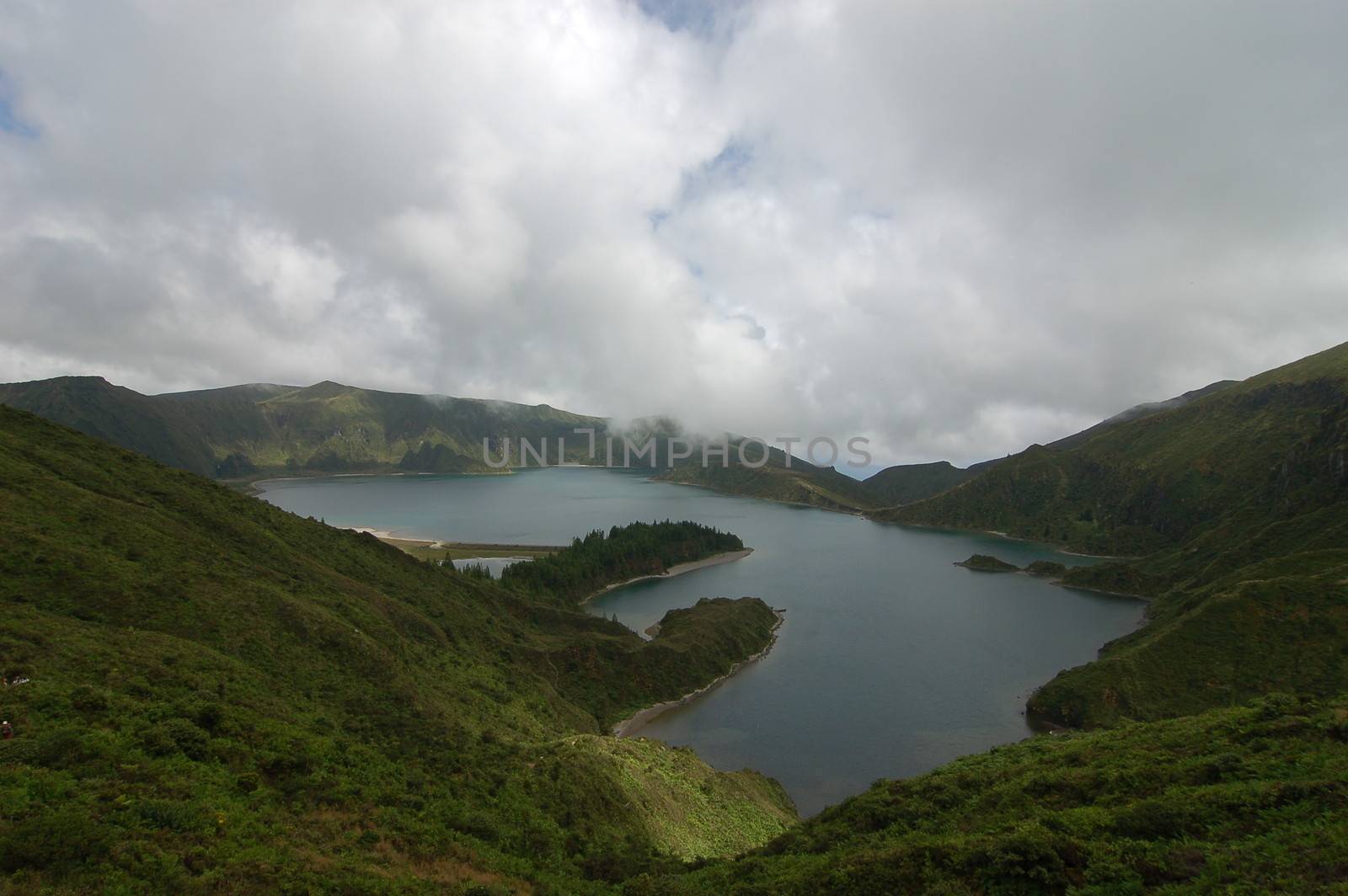 Vulcanic lake in azores island, Portugal