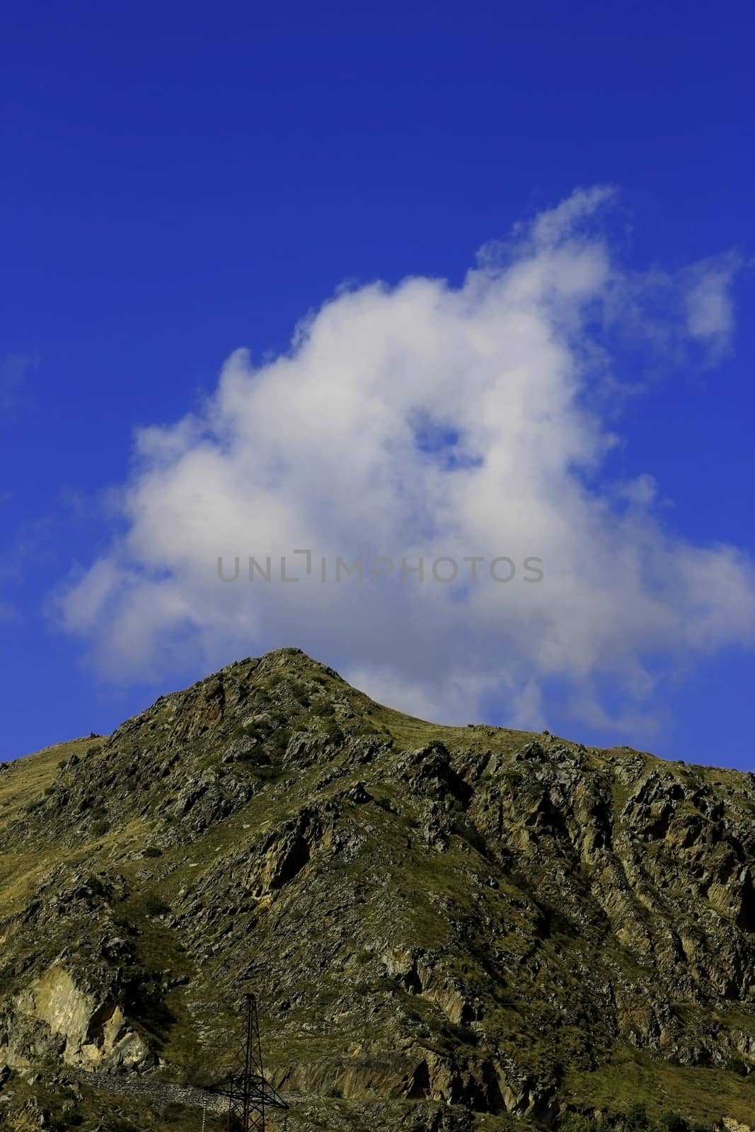 Caucasus mountains summertime. The Adyl-Su canyon travel