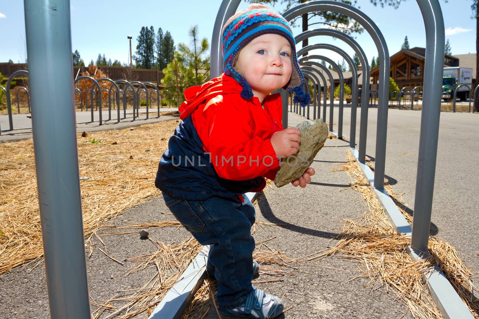 One Year Old Playing at Park by joshuaraineyphotography
