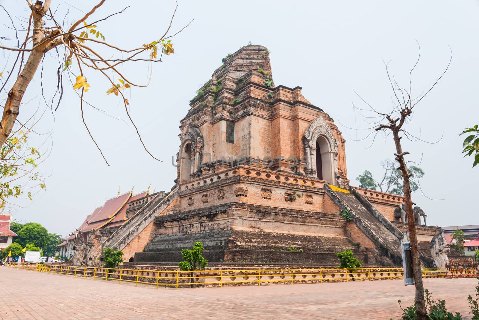Pagoda of Wat Chedi Luang, Chiang Mai, Thailand.