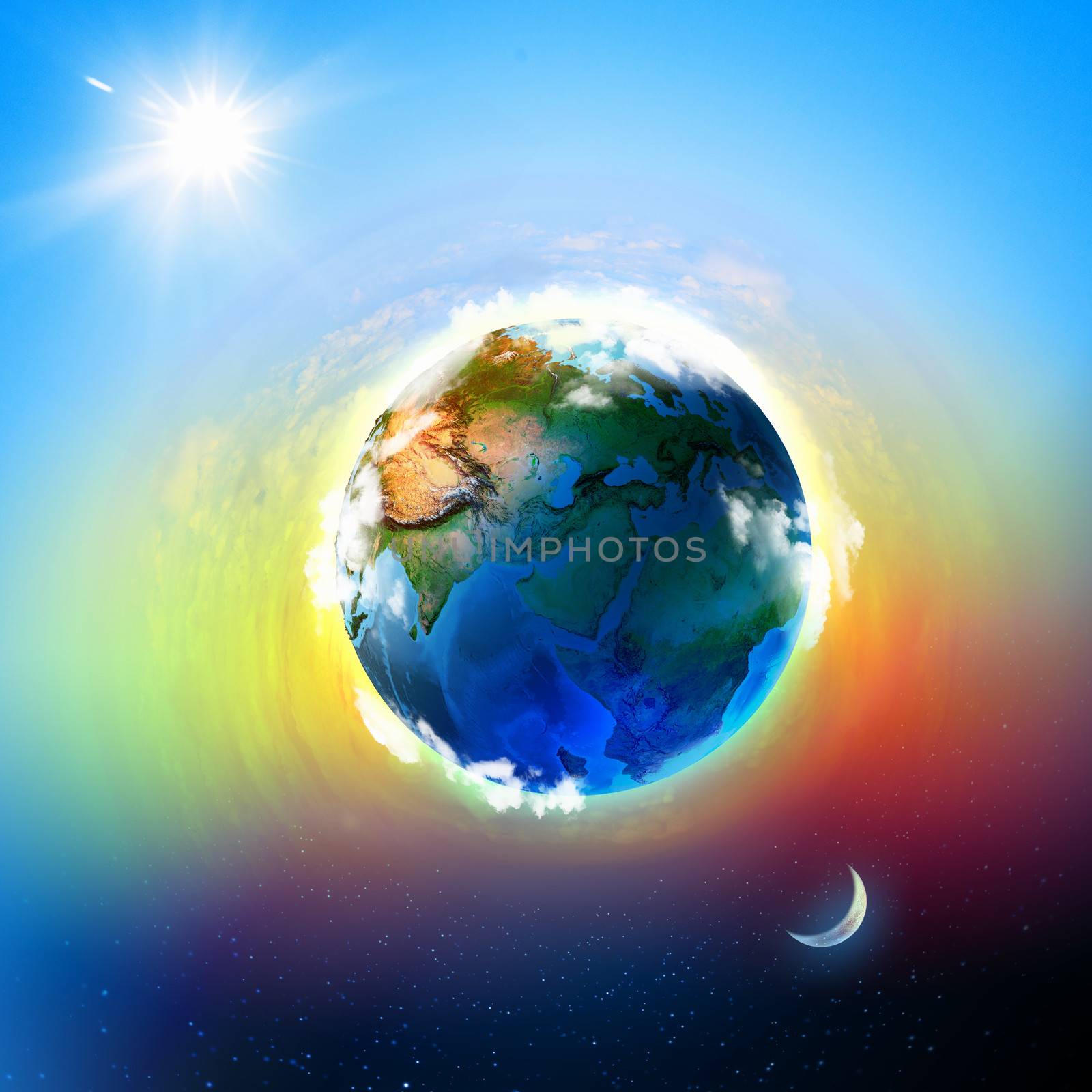 Image of earth planet. Elements of this image are furnished by NASA