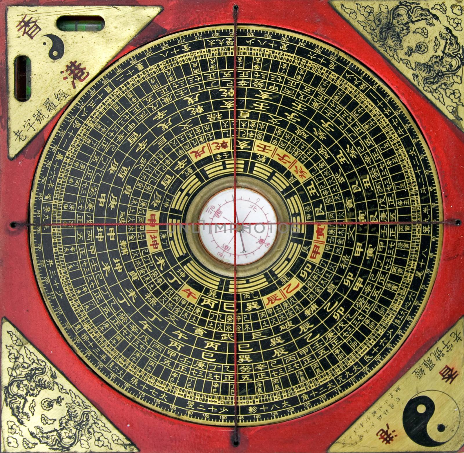antique chinese compass for  feng shui