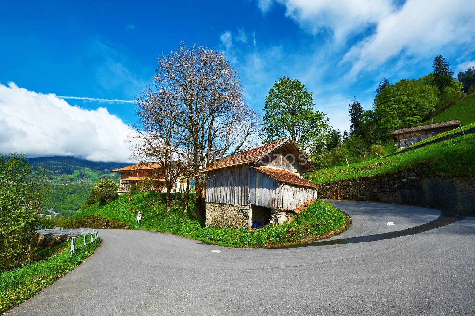 Swiss chalet near Reichenbach in Switzerland