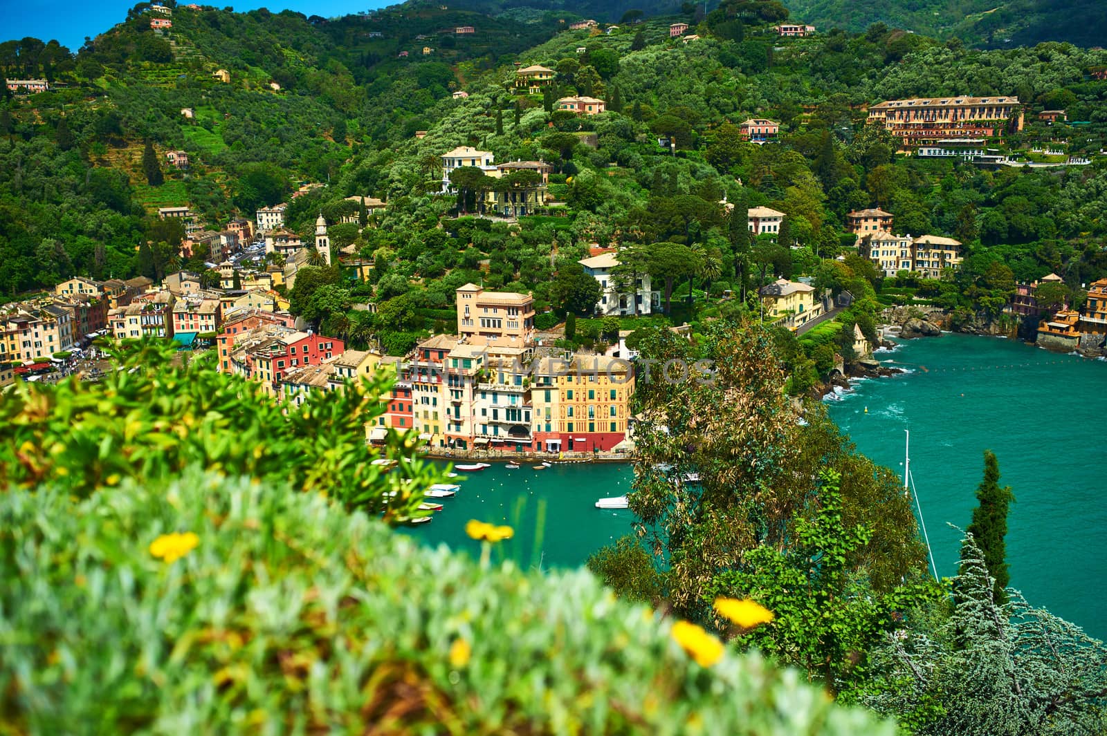 Portofino village on Ligurian coast in Italy