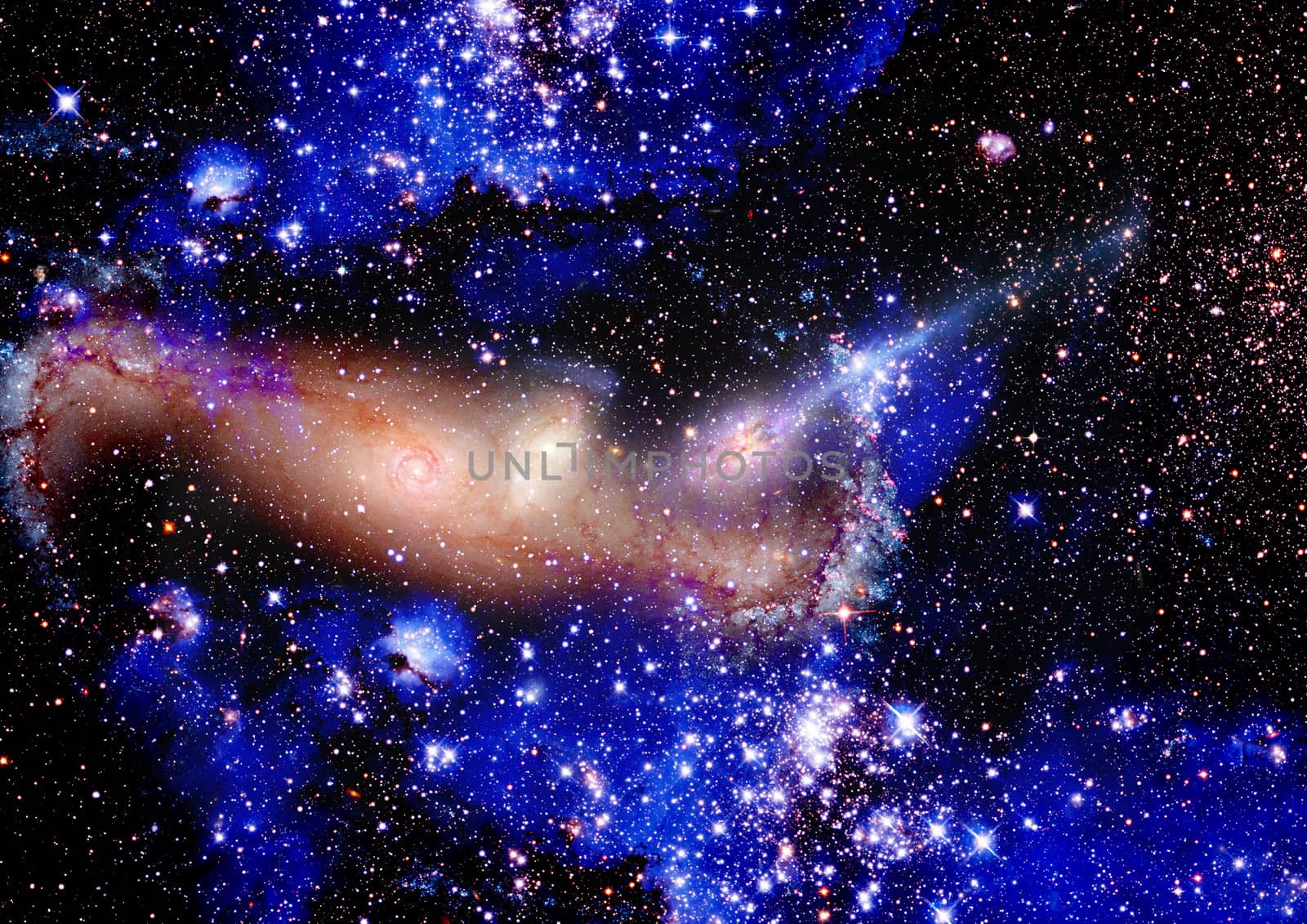 Far being shone nebula and star field against space. "Elements of this image furnished by NASA".