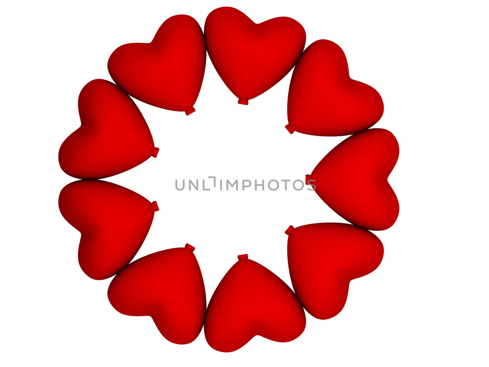 heart shape balloon in round form
