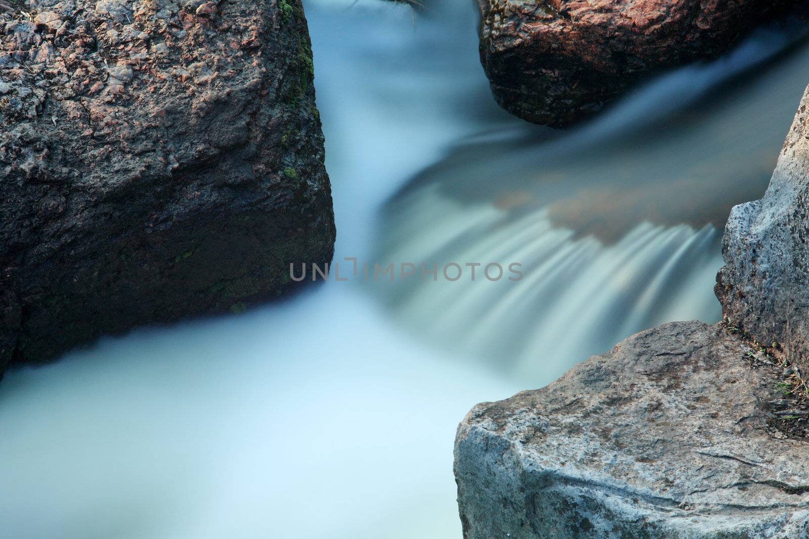 Waterfall on the River Mountain Tikich. Buki village, Ukraine