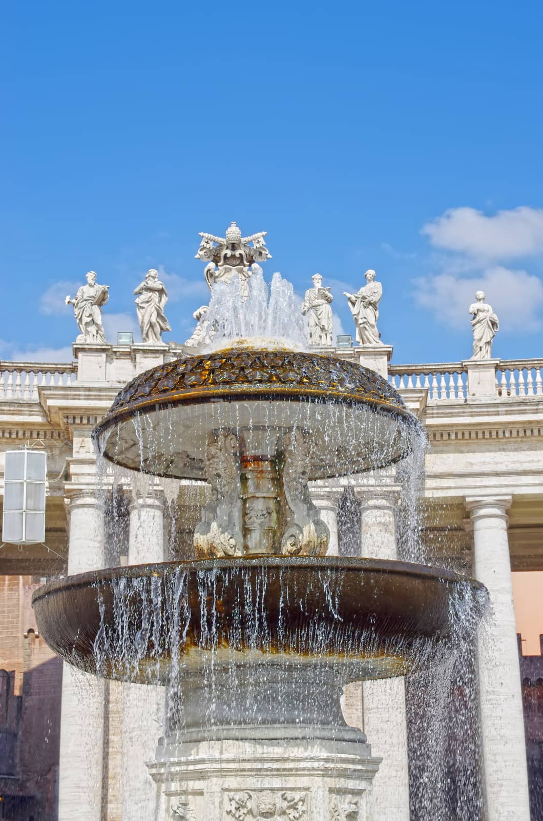 Fountain in Saint Peter Square, Rome, Italy