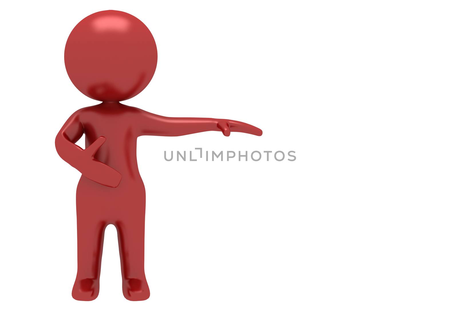 3d character in showing pose