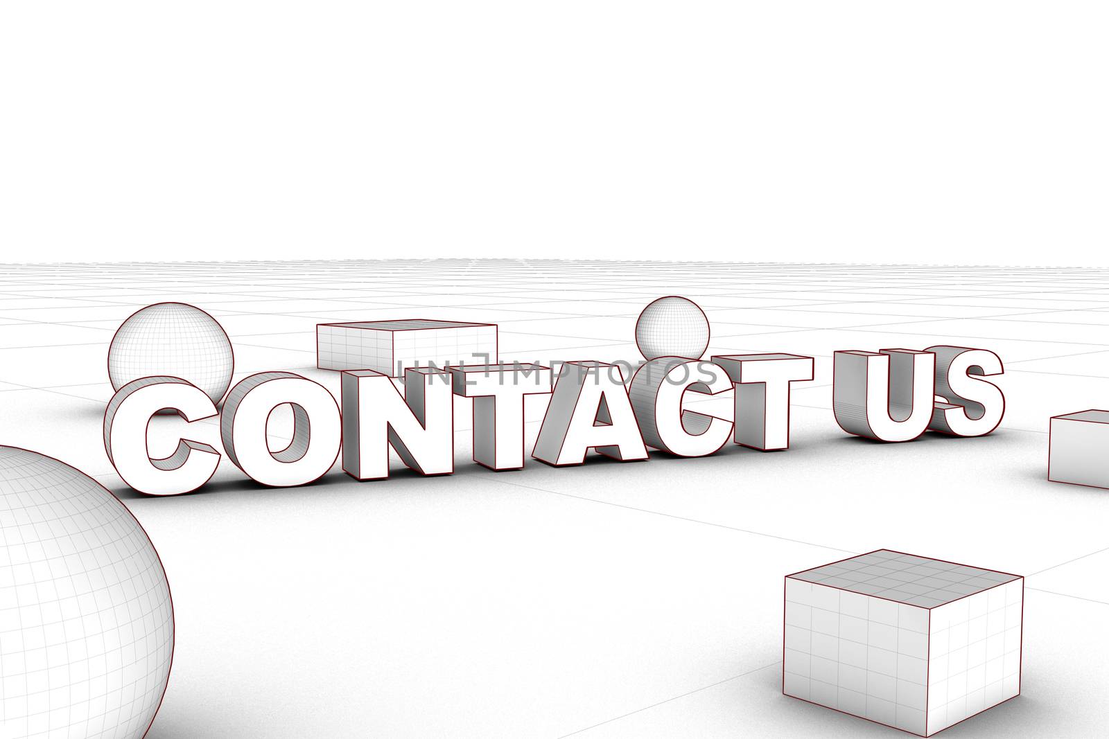 contact us with wireframe objects