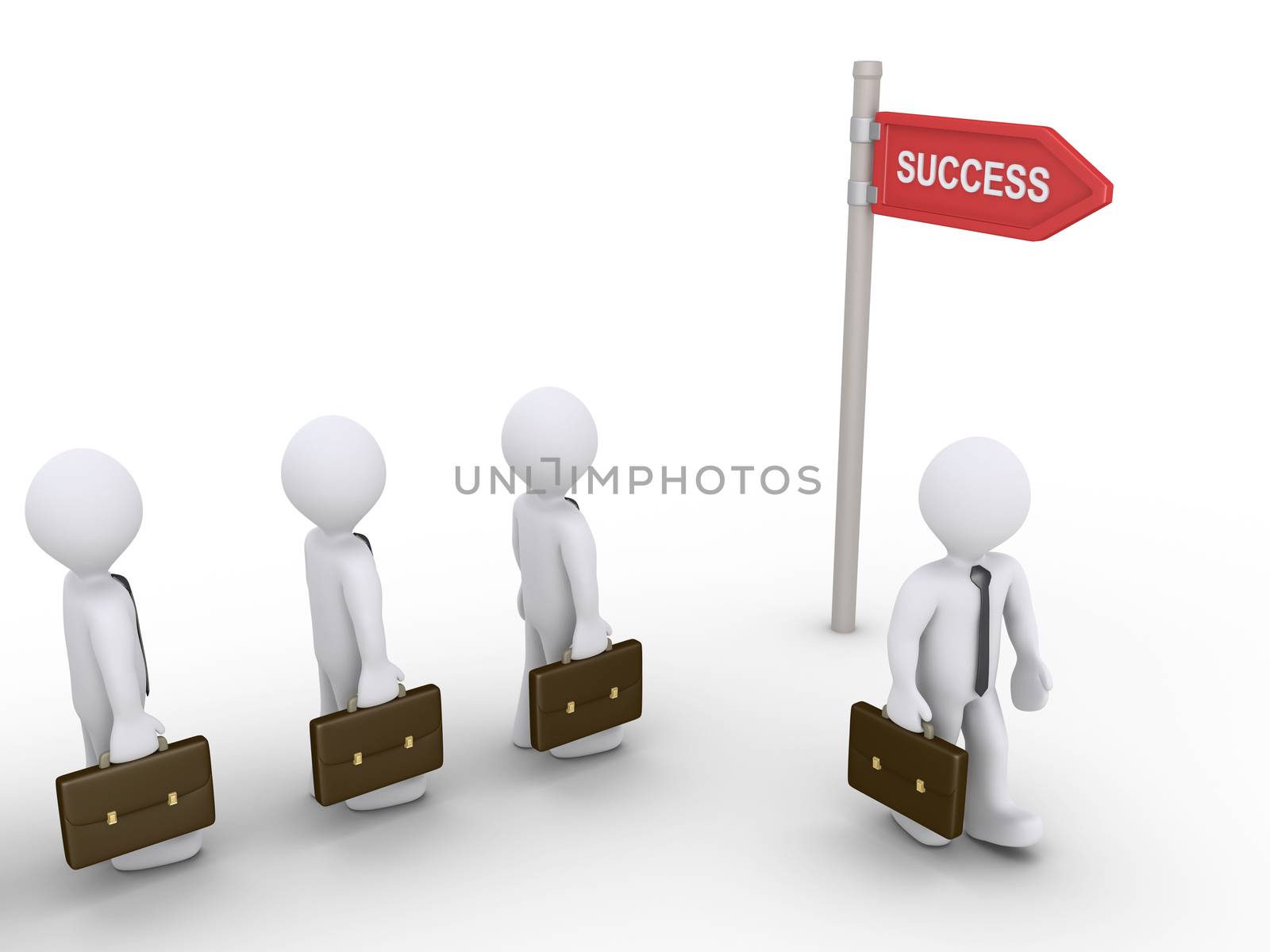 Businessmen find the way to success by 6kor3dos
