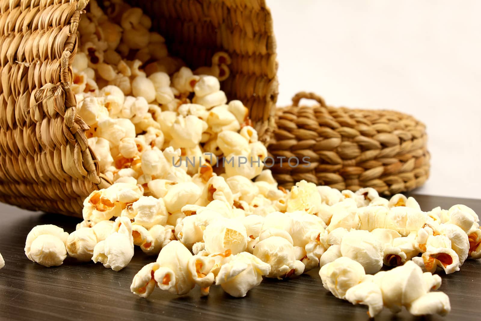 popcorn spreading on ground