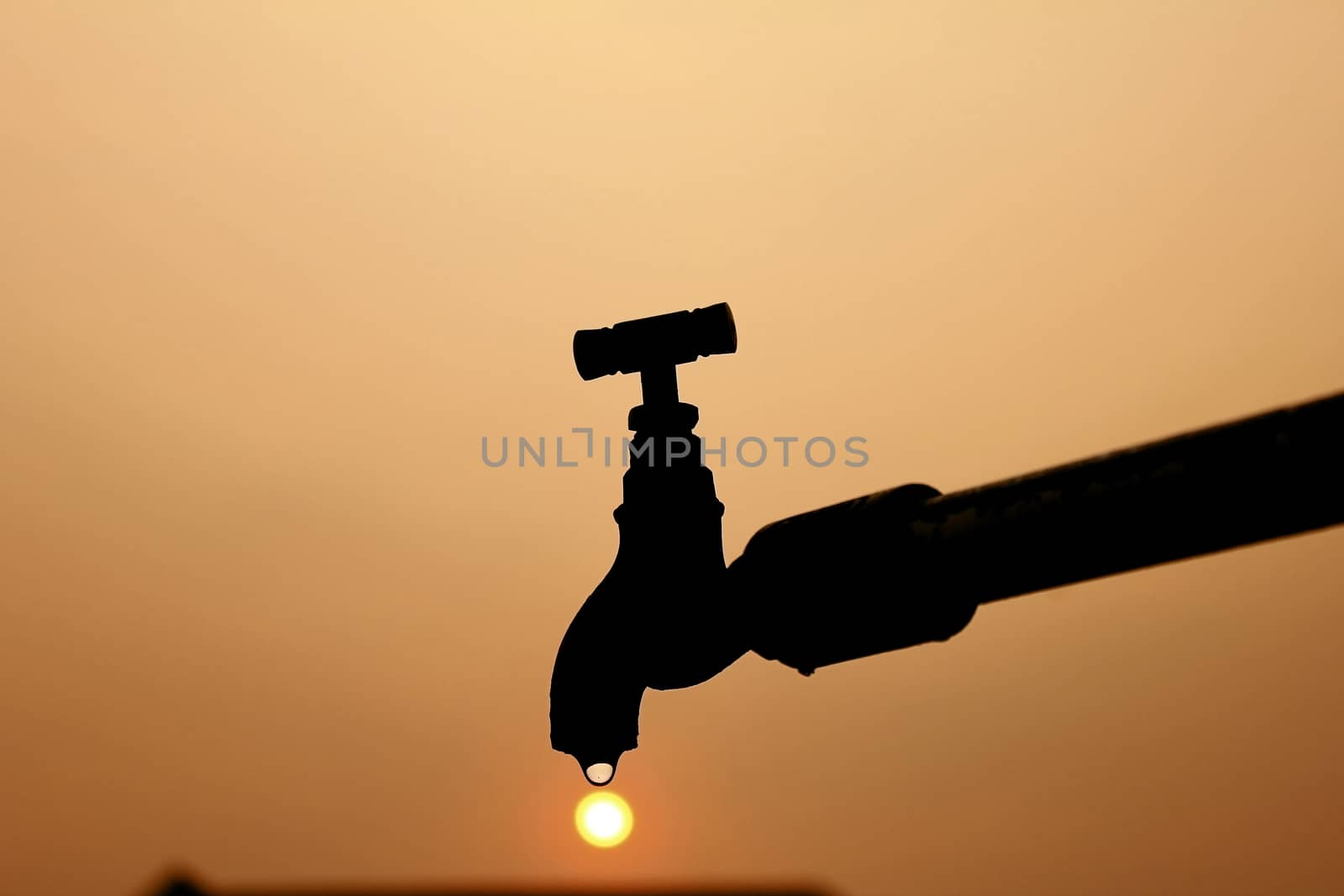 tap with evening environment