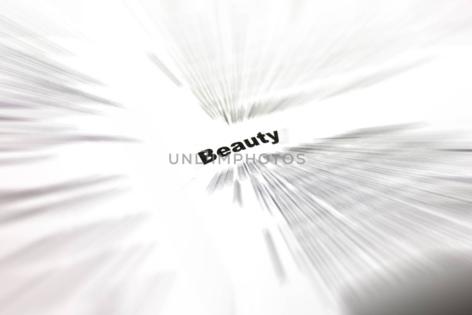 beauty text and rest blurred