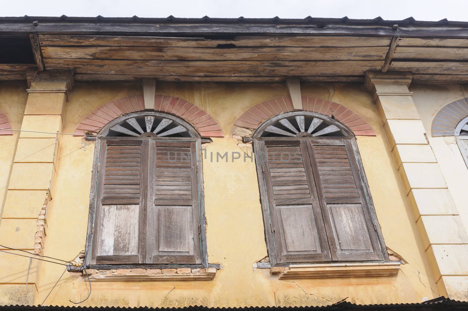 The traditional architectue in old town of Luang Prabang Laos.