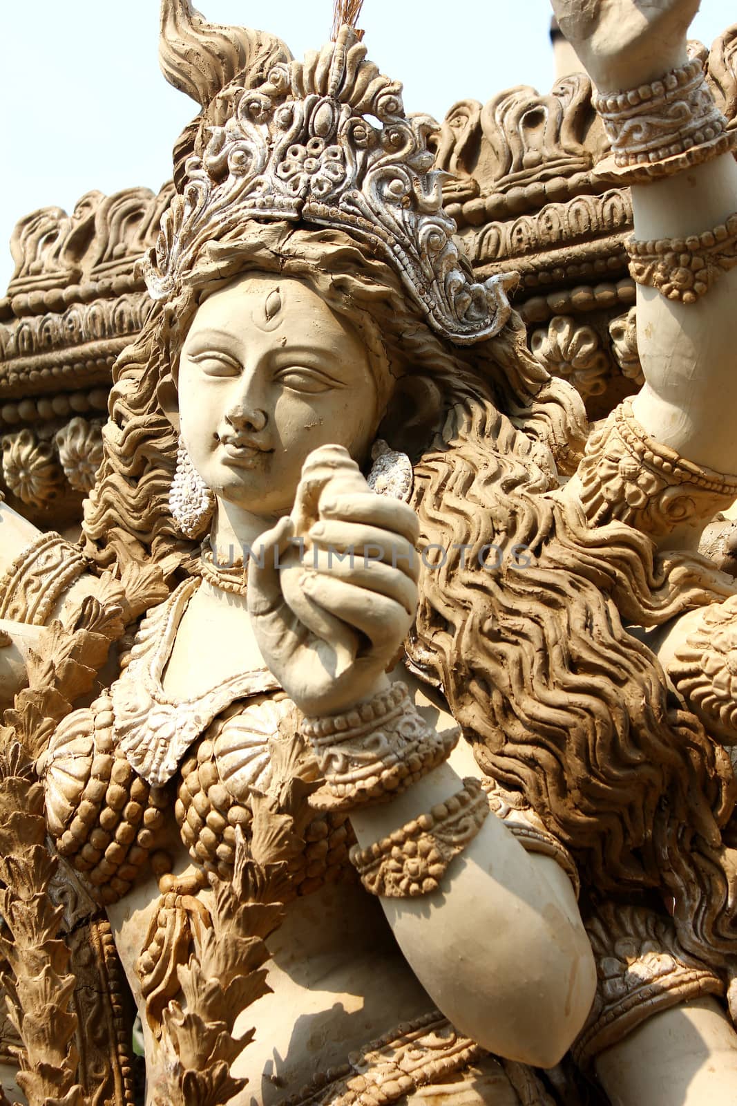 durga sculpture making
