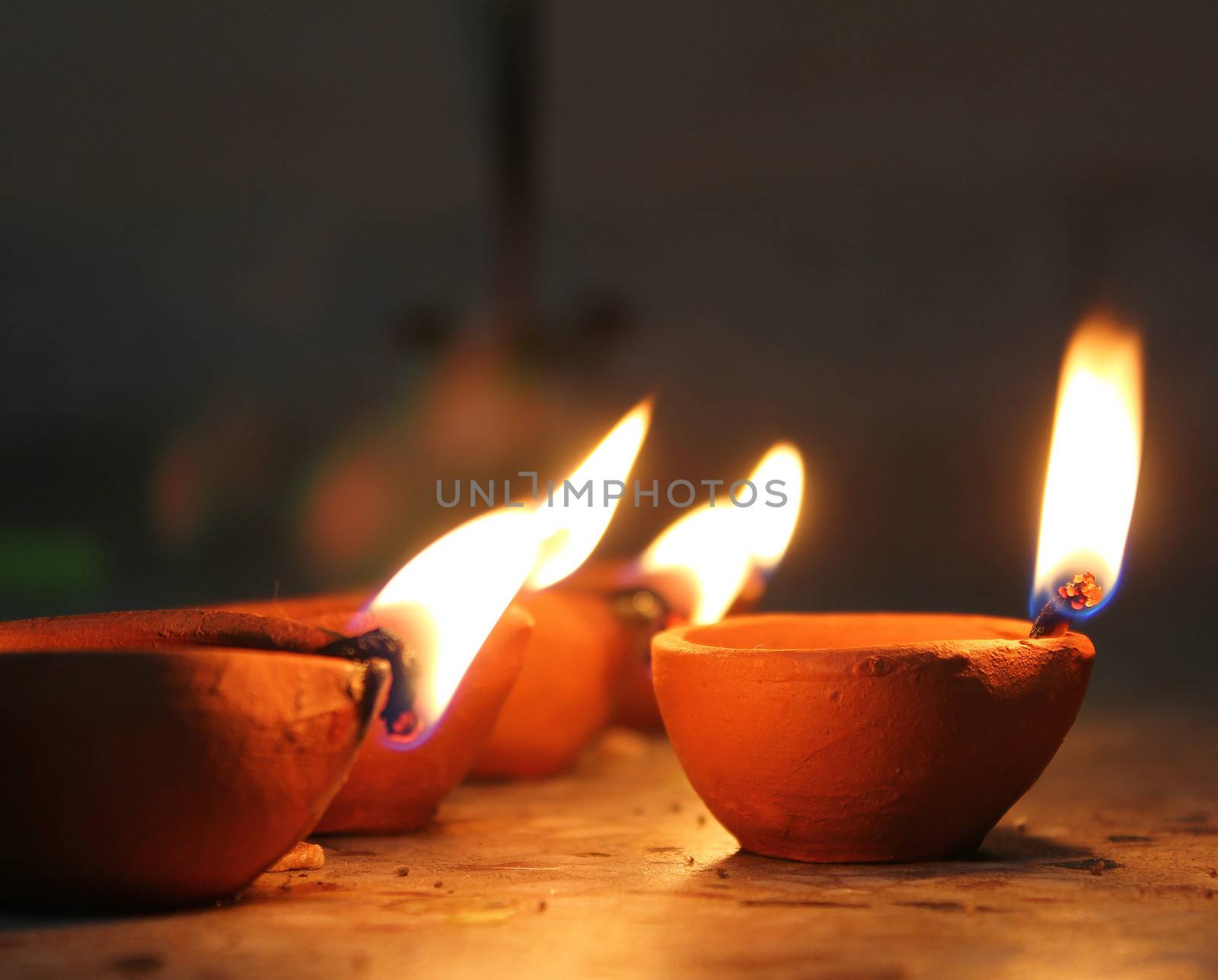 oil lamp in diwali