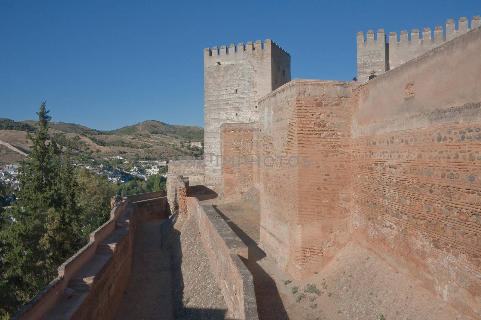 Alcazaba castle in Alhambra. Granada, Spain