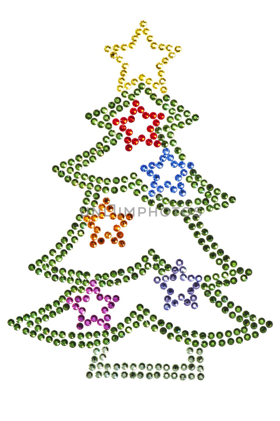 Christmas tree made of rhinestones by 3523Studio