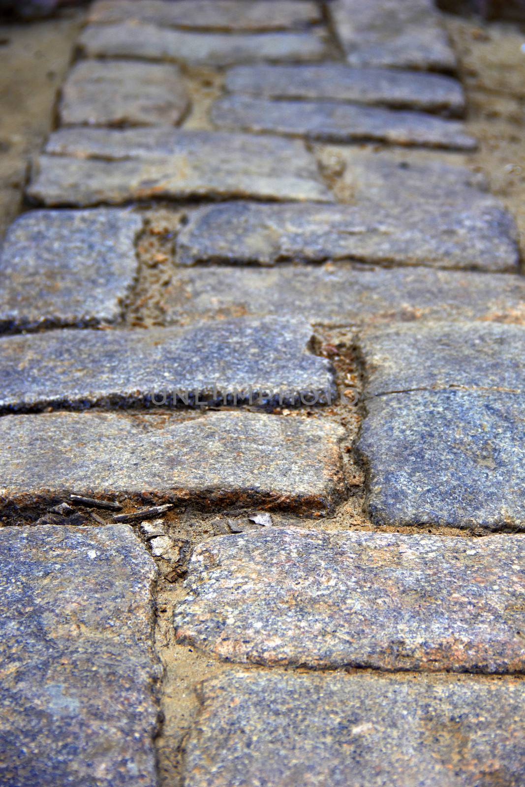 stone street as background for buildings