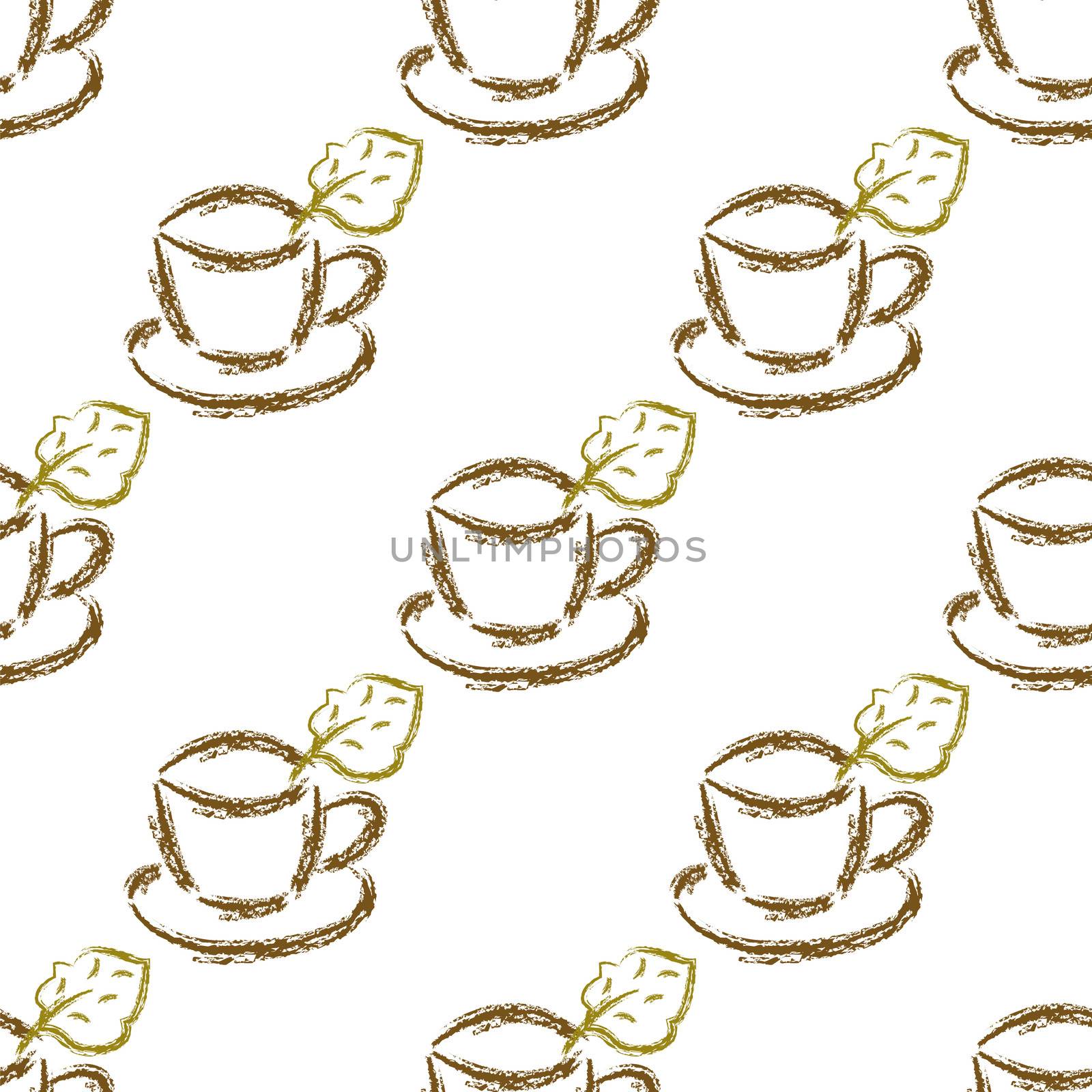 seamless pattern with cup of coffee