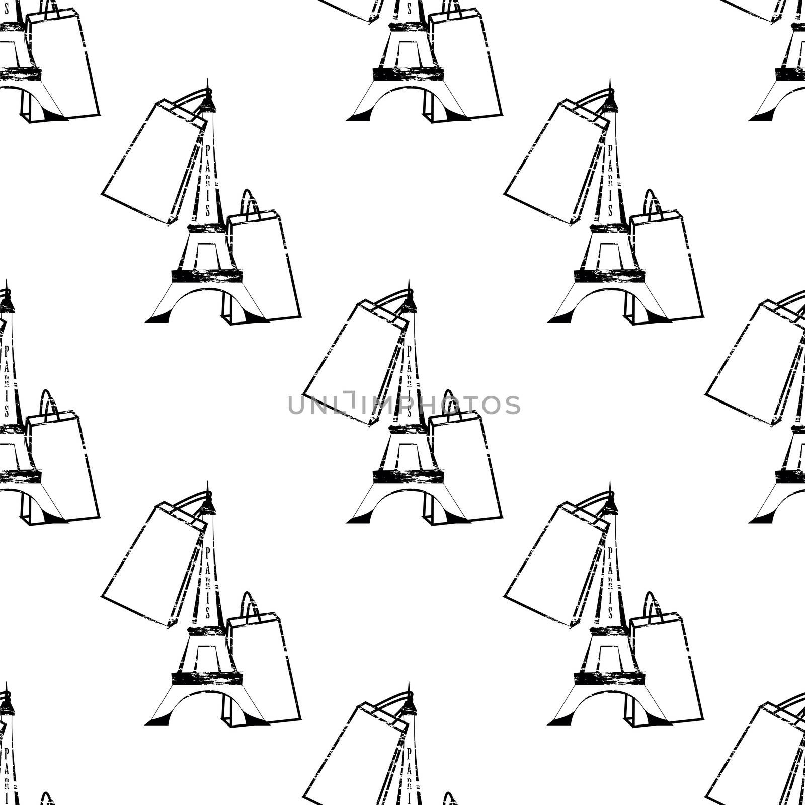 seamless pattern with eiffel tower of Paris
