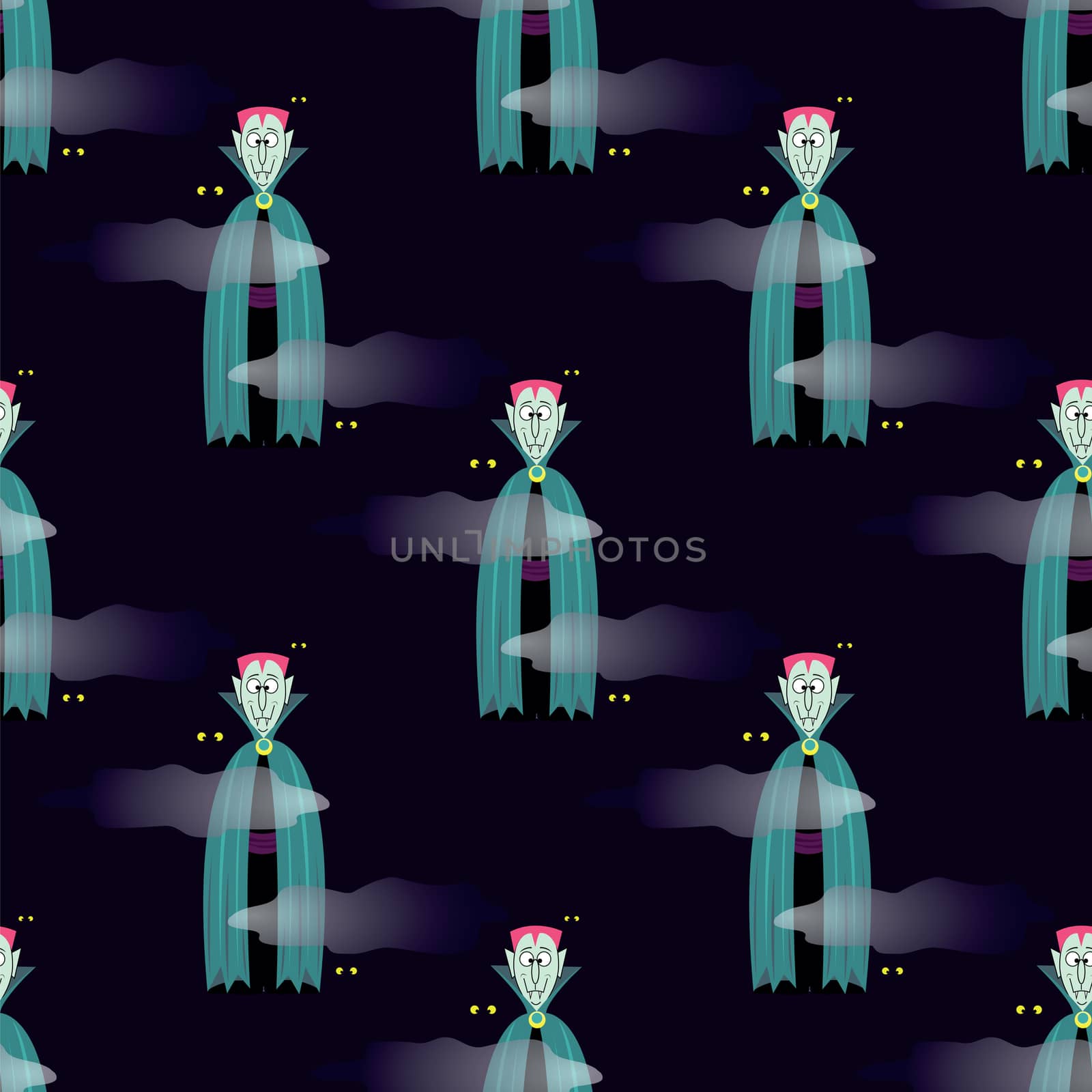 seamless pattern with  Vampire  background