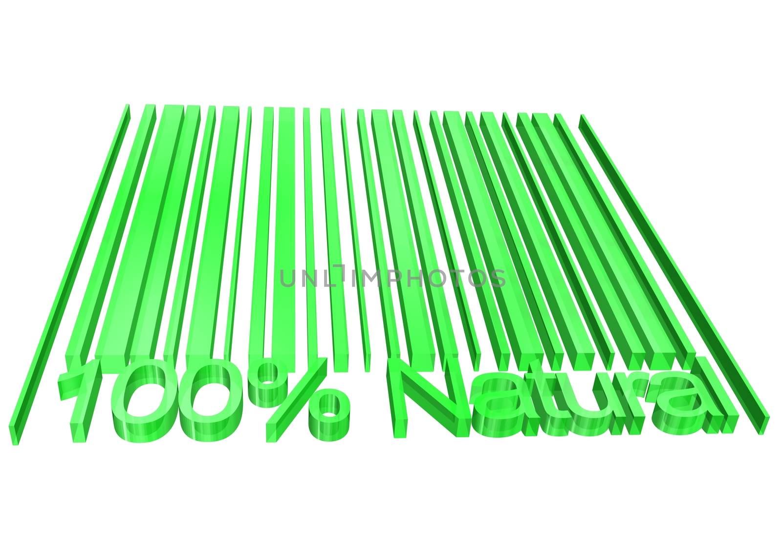 100  Natural barcodes isolated on white