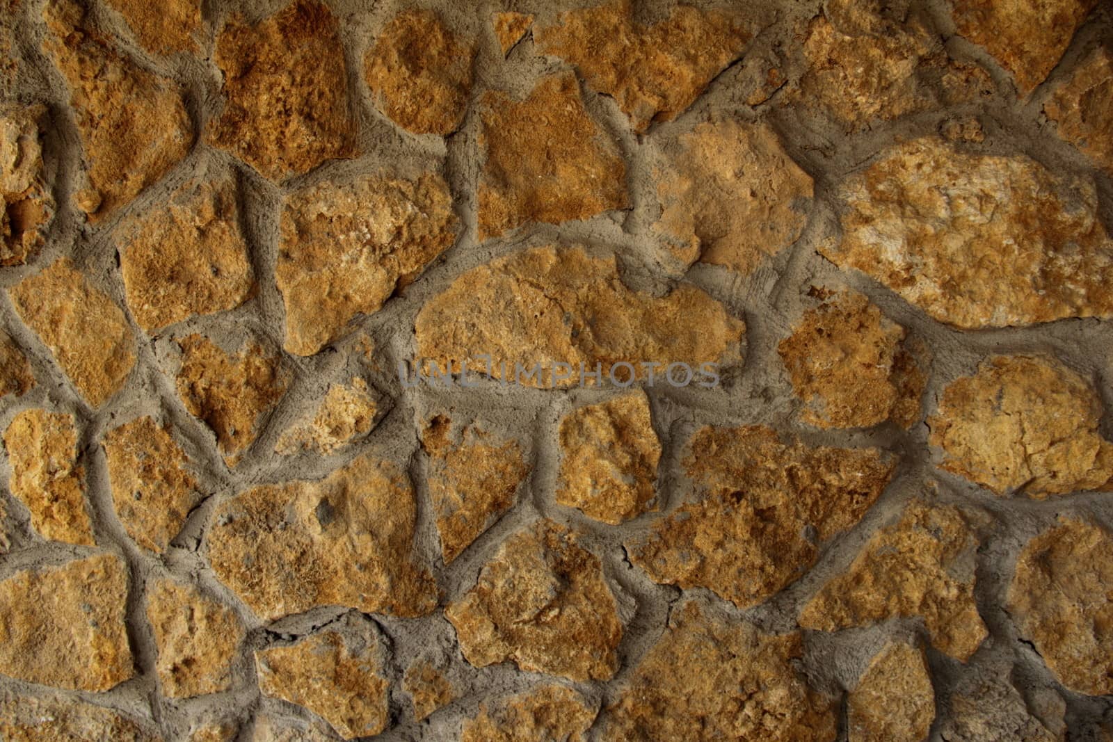 wall of a large rough stone