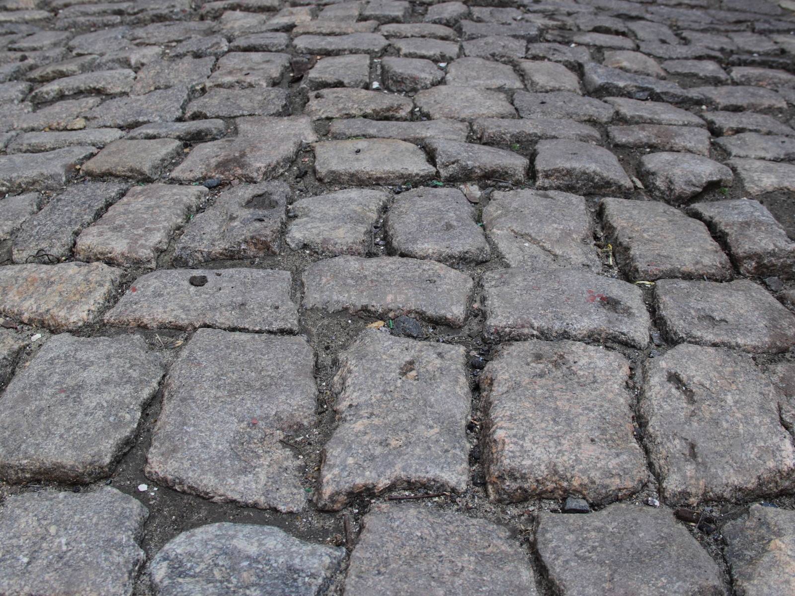 stone street as background for buildings