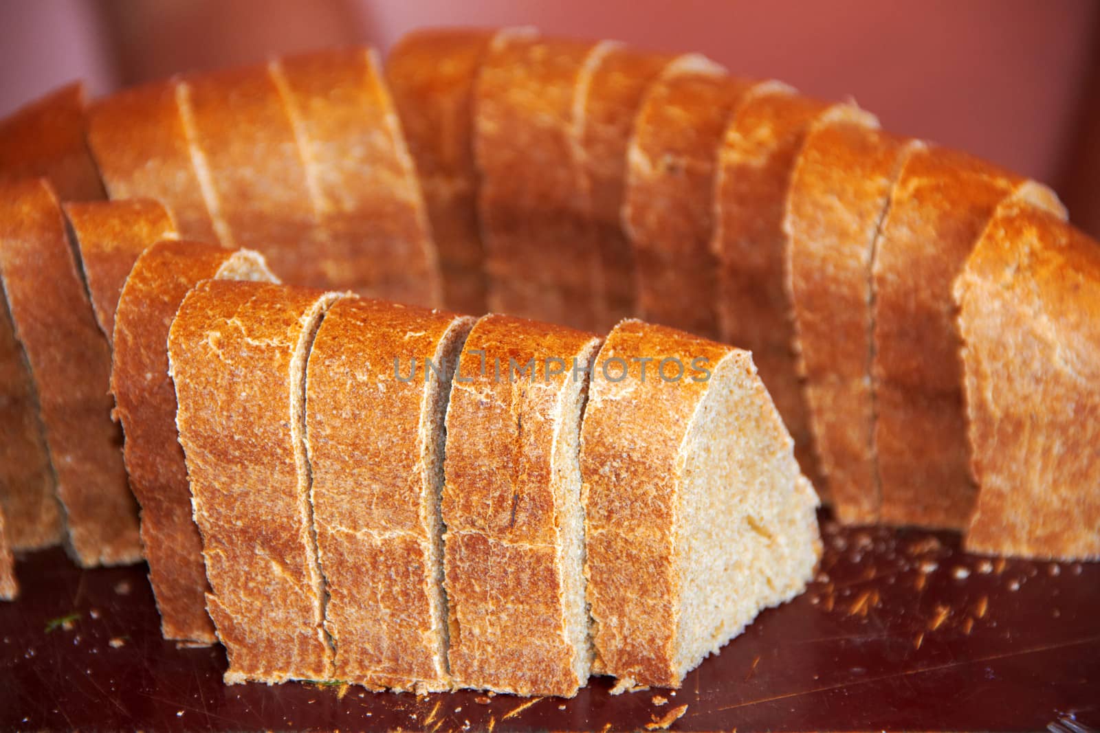 dark bread flour sliced ​​pieces