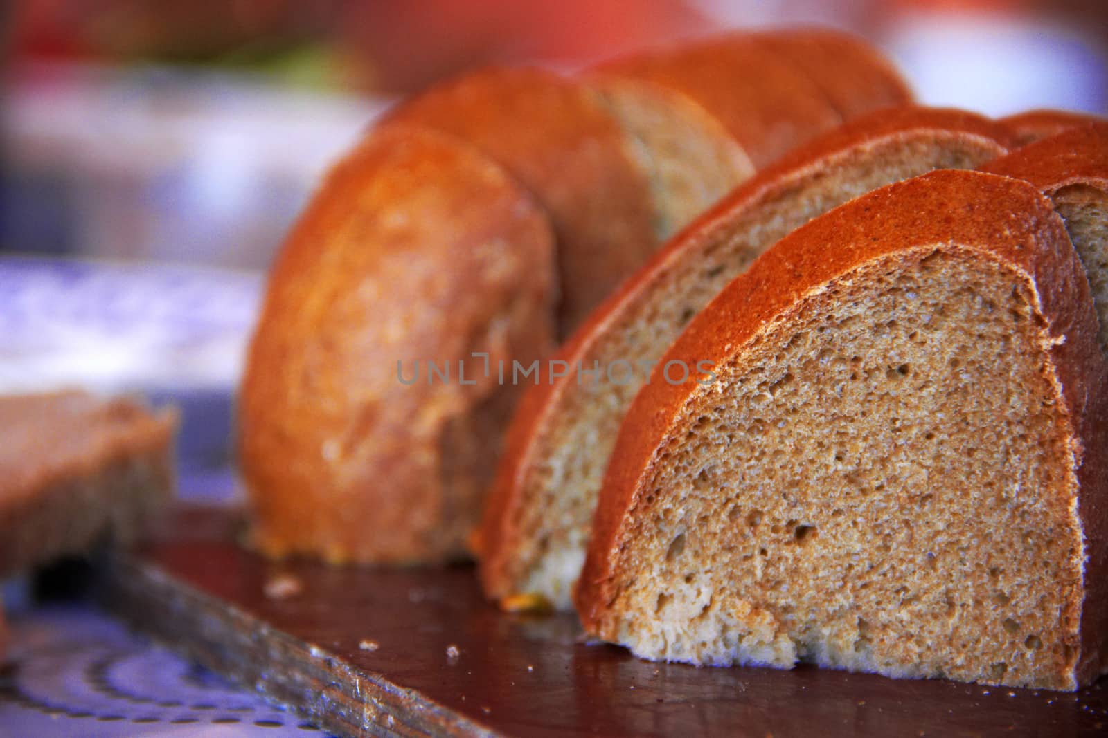 dark bread flour sliced ​​pieces