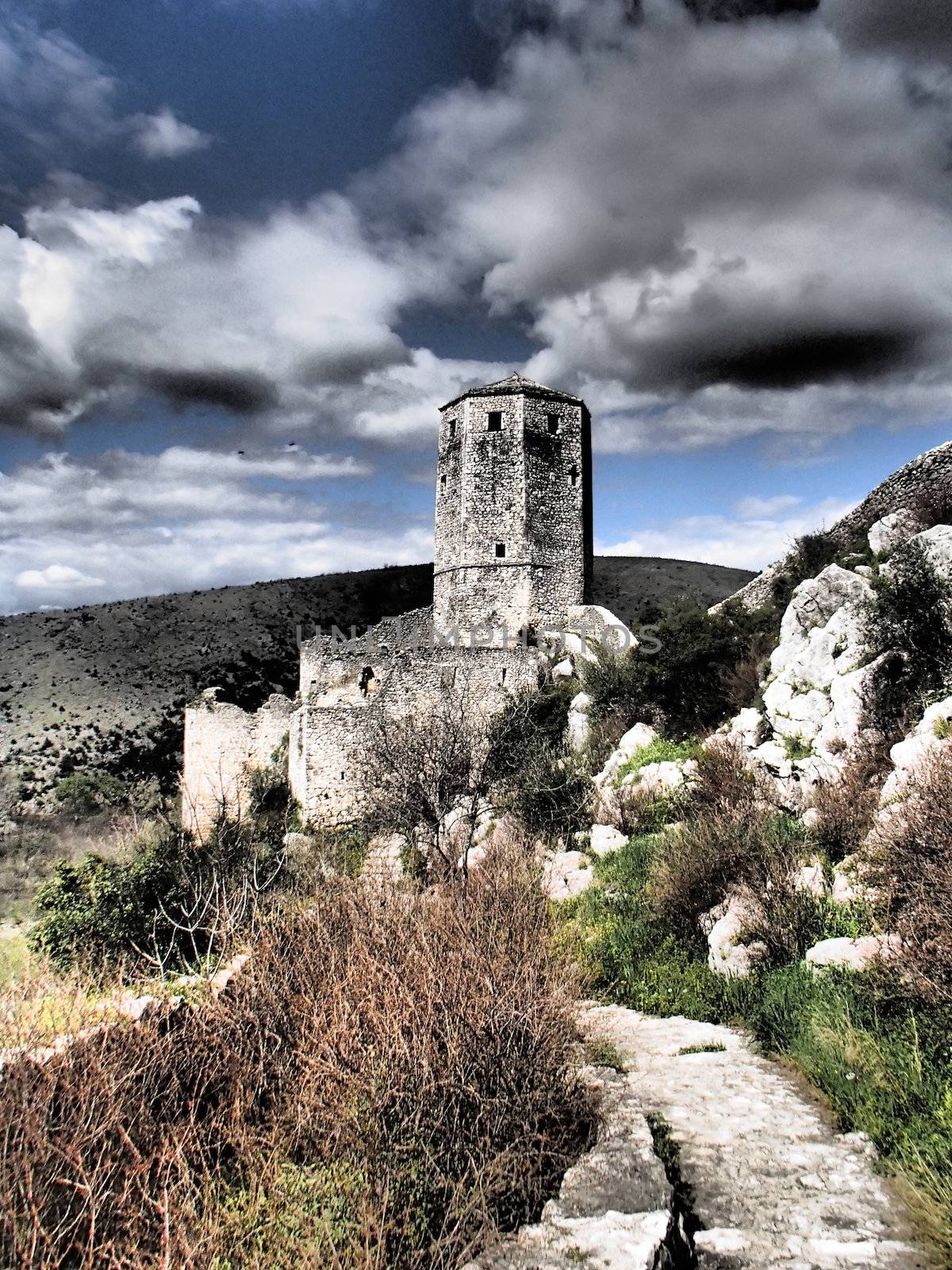 Medieval ruin in Bosnia, Pocitelj