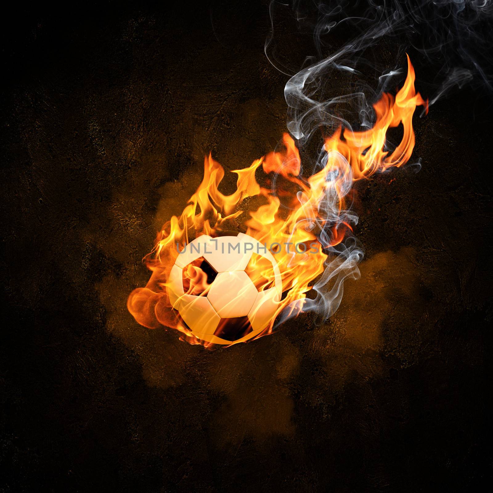 Soccer ball in fire by sergey_nivens