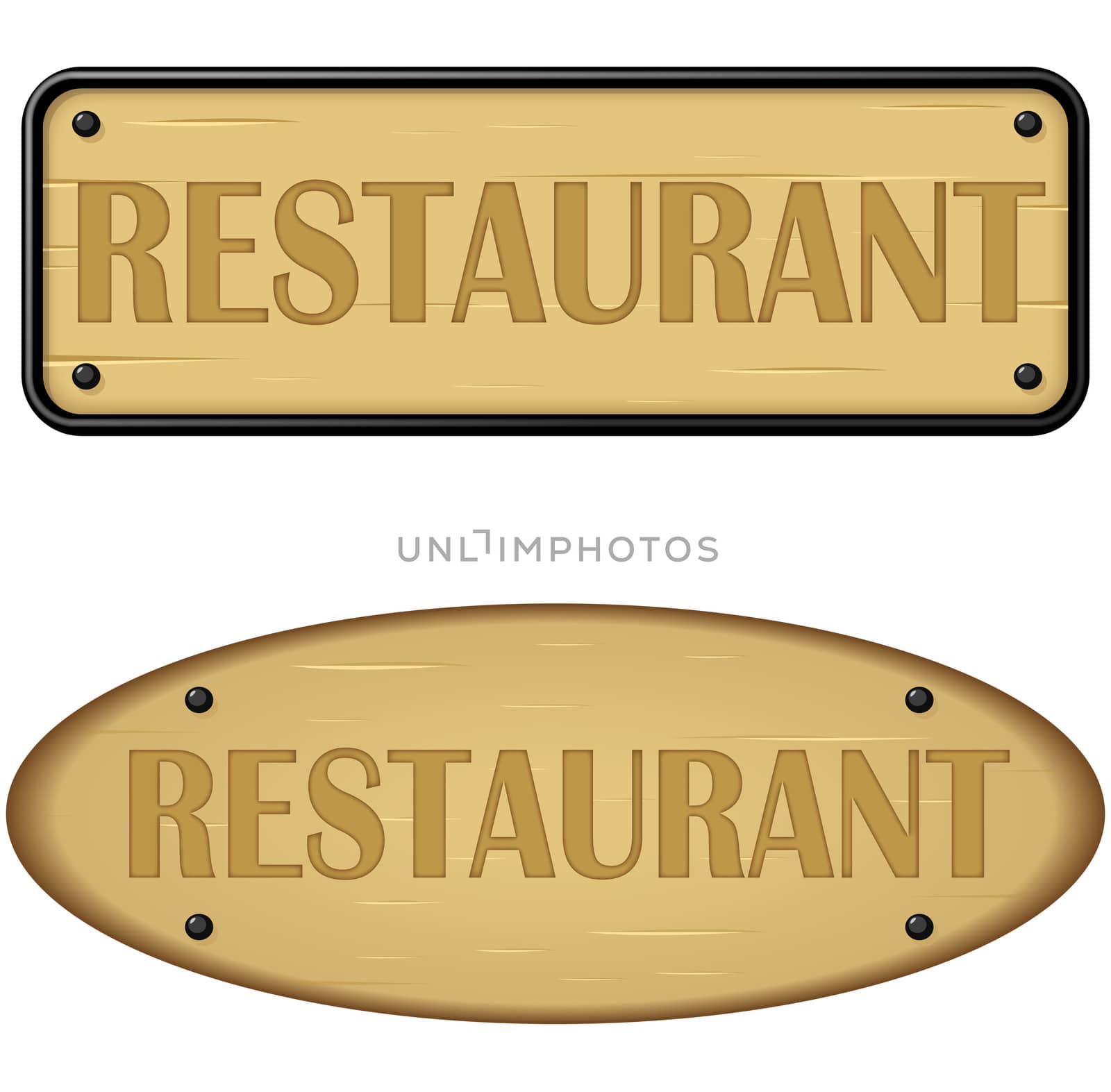 Wood panel of restaurant