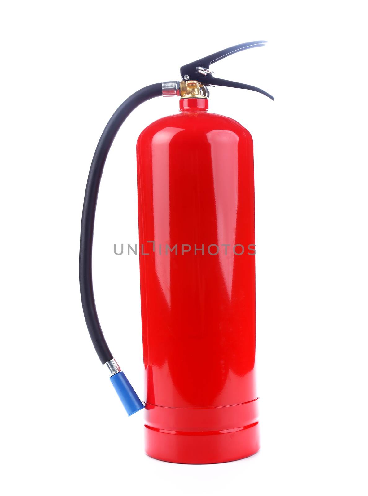 Chemical fire extinguisher isolated on white background, with clipping path